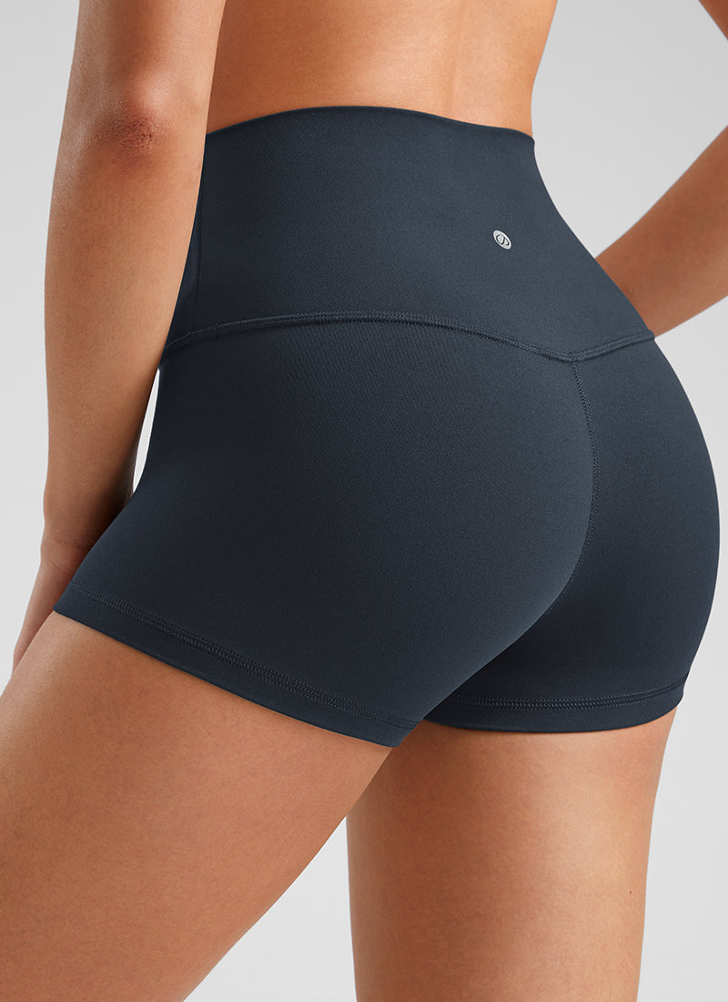 CRZ YOGA Celana Pendek Biker Wanita High Rise Booty Butterluxe 2.5'' Biru Dongker