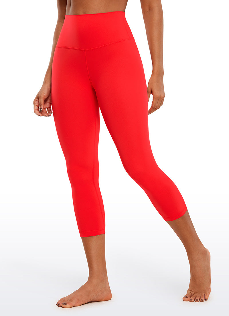 CRZ YOGA Legging Yoga Wanita Model Lounge High Rise dengan Desain " Butterluxe " 21'' Merah Tua