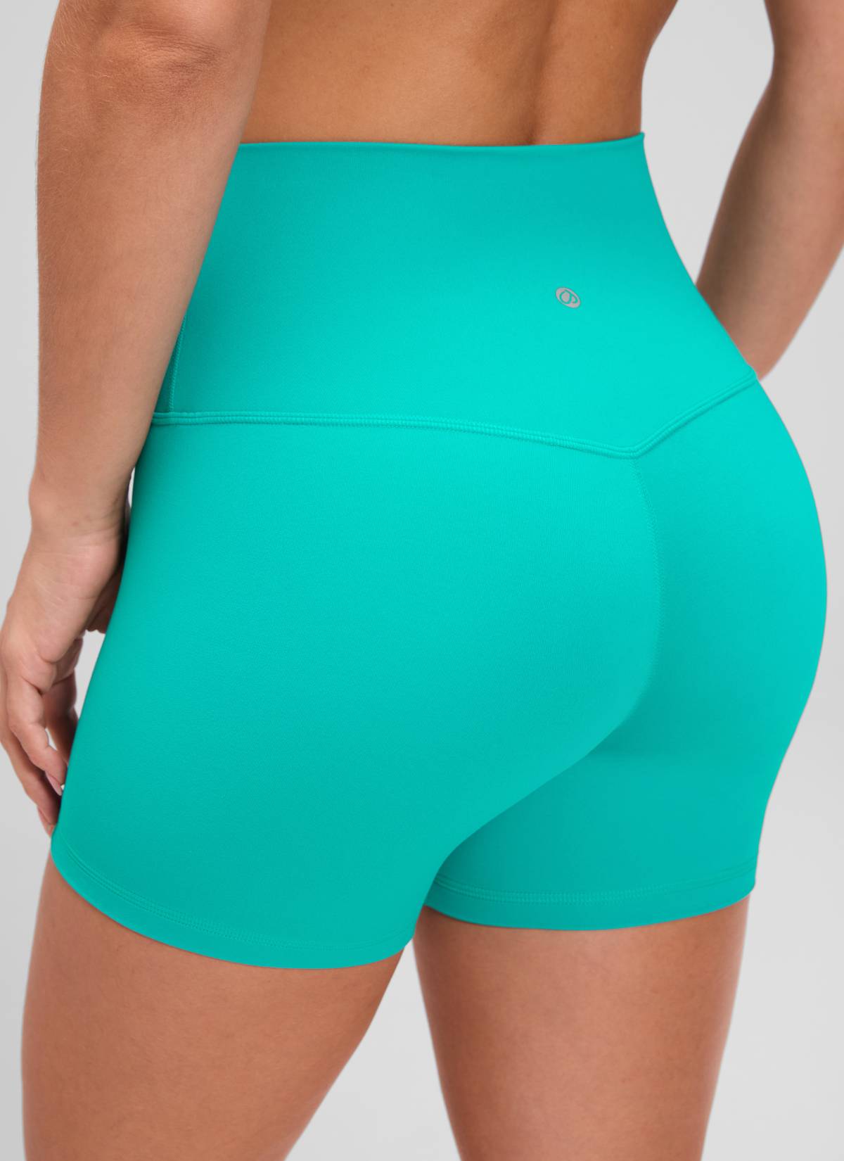 CRZ YOGA Celana Pendek Biker Yoga Wanita dengan Pinggang Tinggi, Celana Pendek " Butterluxe " 4'' Warna Tropics Teal