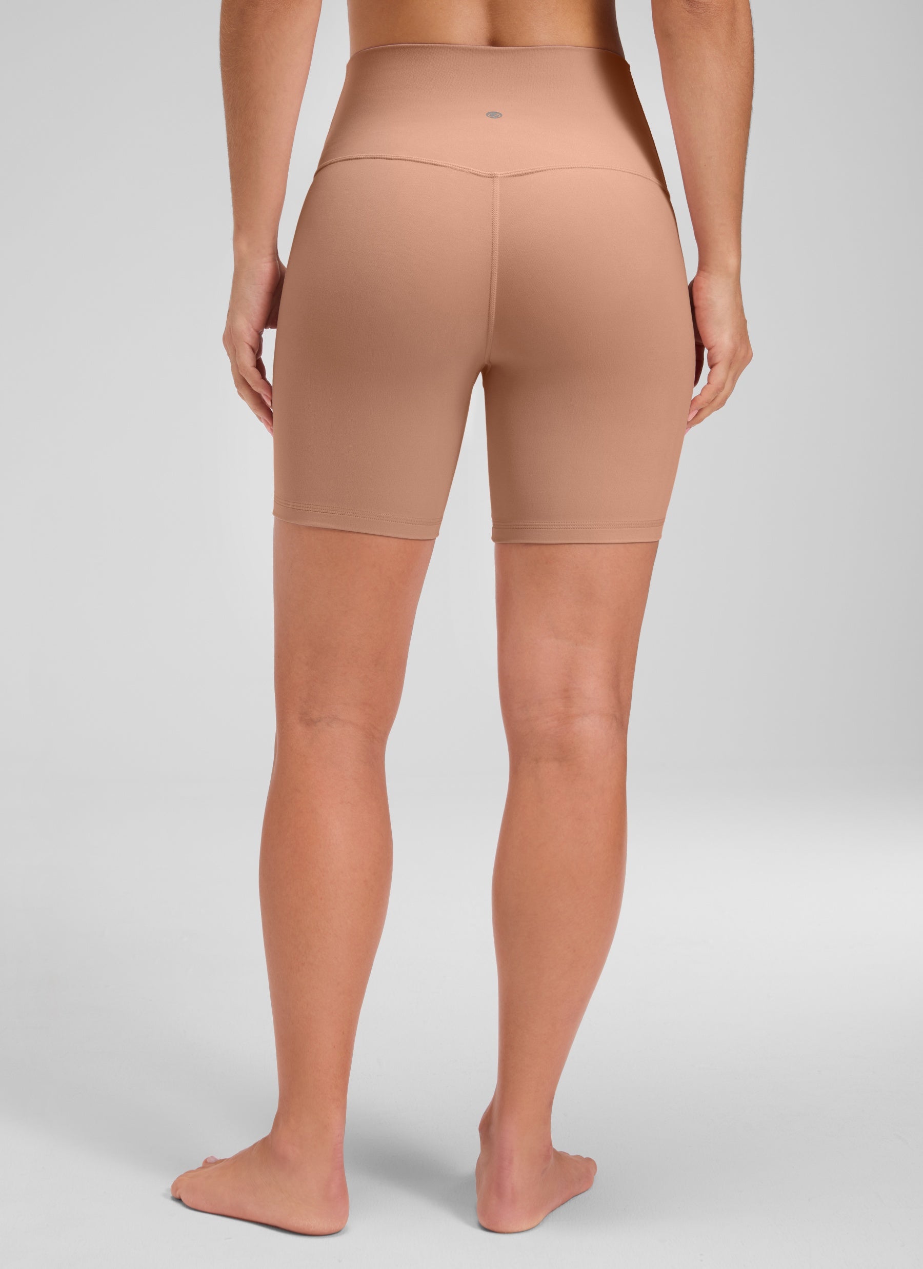 CRZ YOGA Celana Pendek Biker Yoga Wanita dengan Pinggang Tinggi, Celana Pendek " Butterluxe " 6'' Warna Mocha Mousse