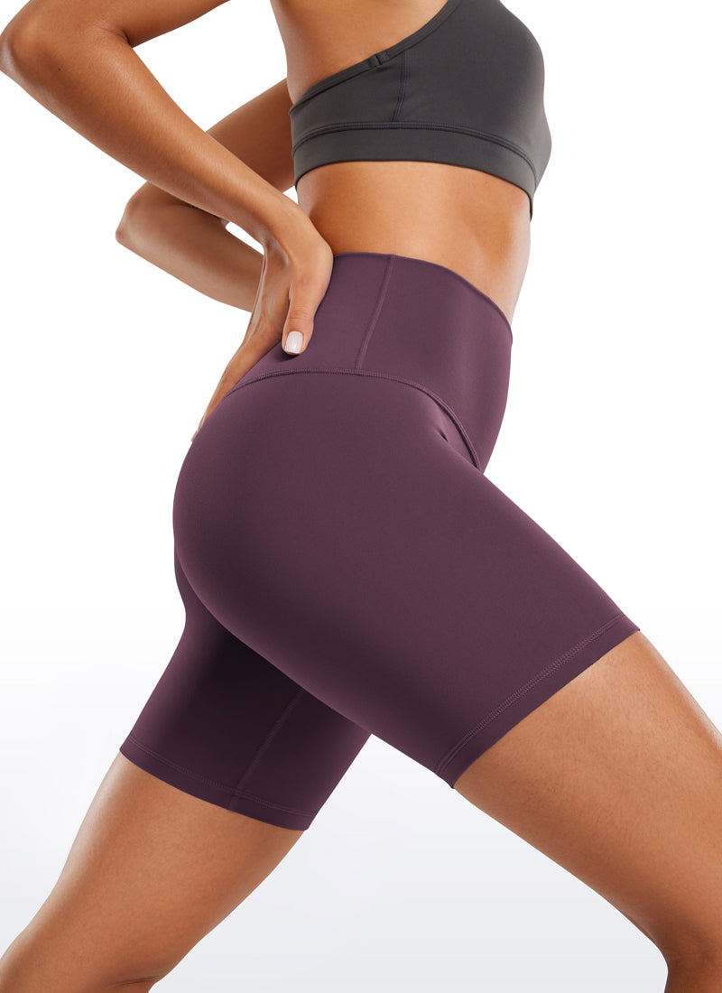 CRZ YOGA Celana Pendek Yoga Wanita Model Biker High Rise " Butterluxe " 6'' Warna Ungu Grape Thistle