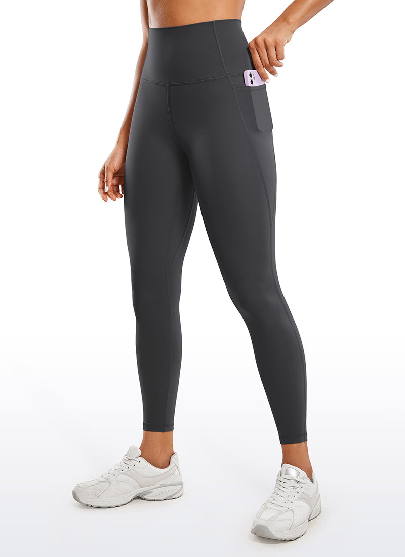 CRZ YOGA Legging Yoga Wanita Model Lounge dengan Pinggang Tinggi dan Saku " Butterluxe " 25'' Warna Mysterious Grey