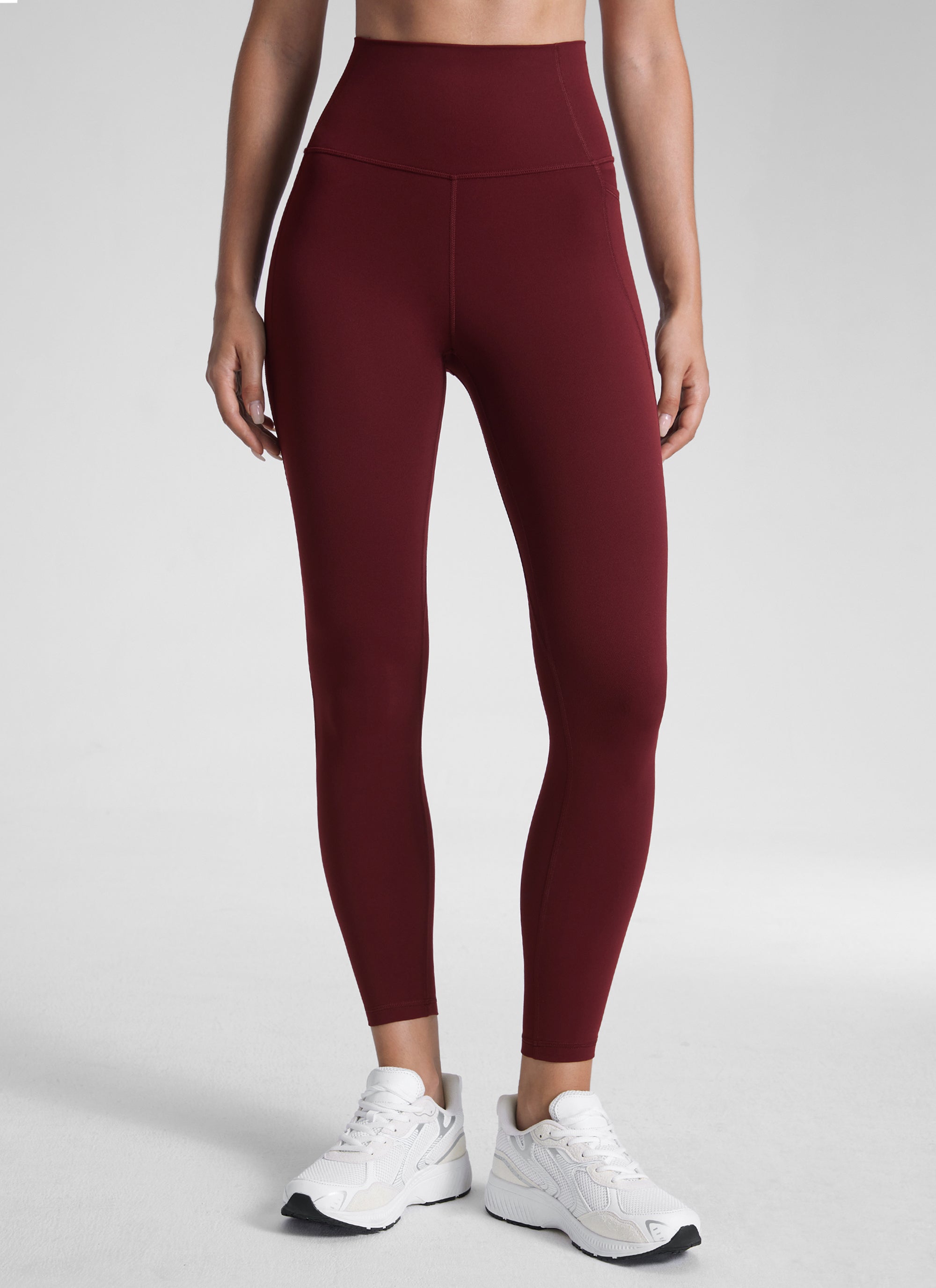 CRZ YOGA Legging Yoga Wanita Model High-Rise dengan Kantong " Butterluxe " 25'' Merah Merlot