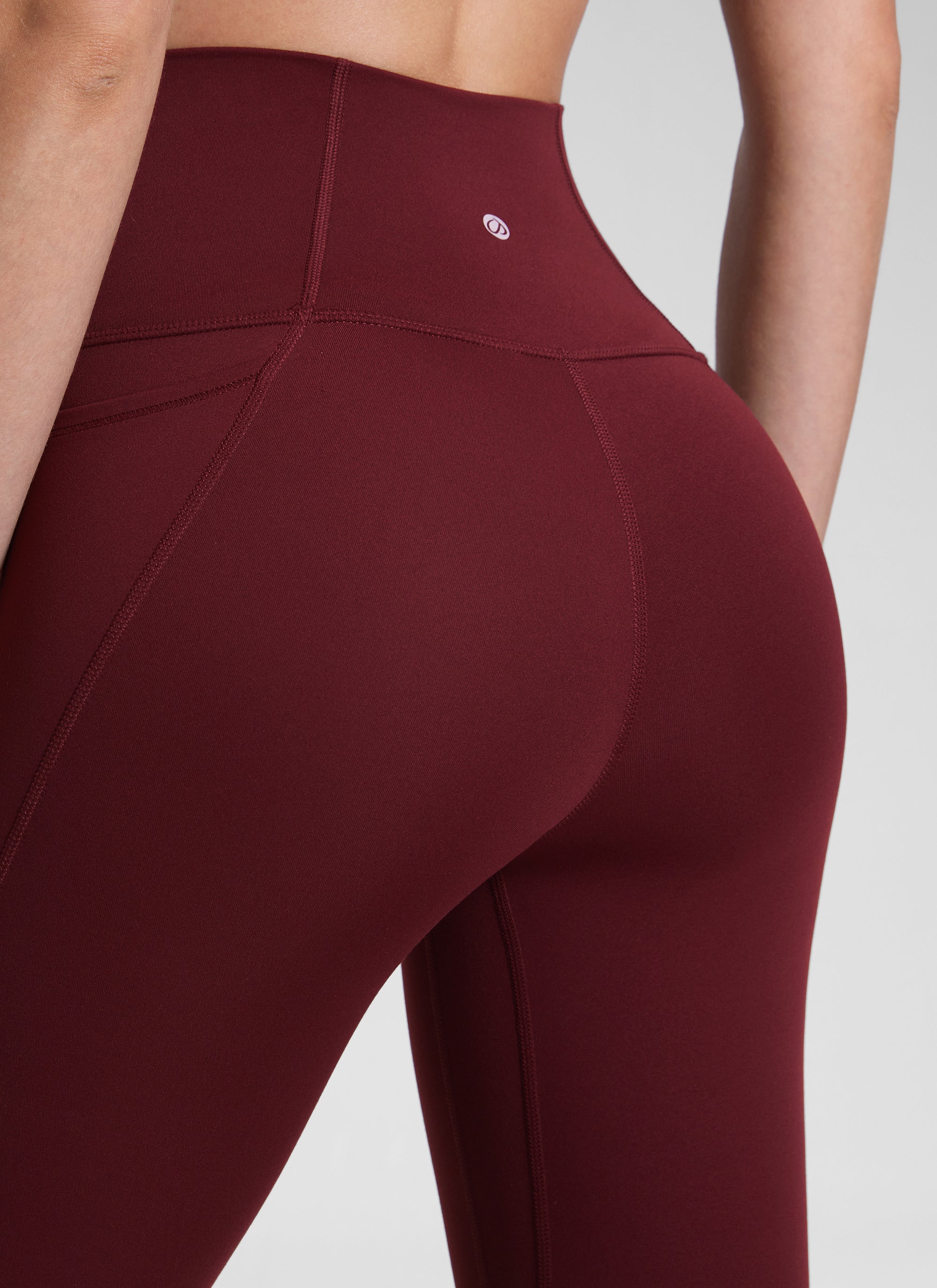CRZ YOGA Legging Yoga Wanita Model High-Rise dengan Kantong " Butterluxe " 25'' Merah Merlot