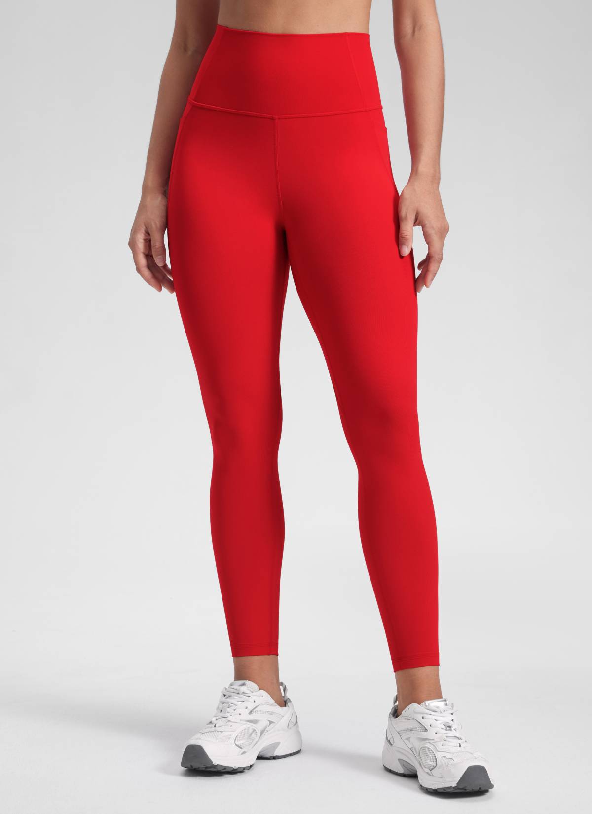 CRZ YOGA Legging Yoga Wanita Model High-Rise dengan Kantong " Butterluxe " 25'' Warna Red Chili