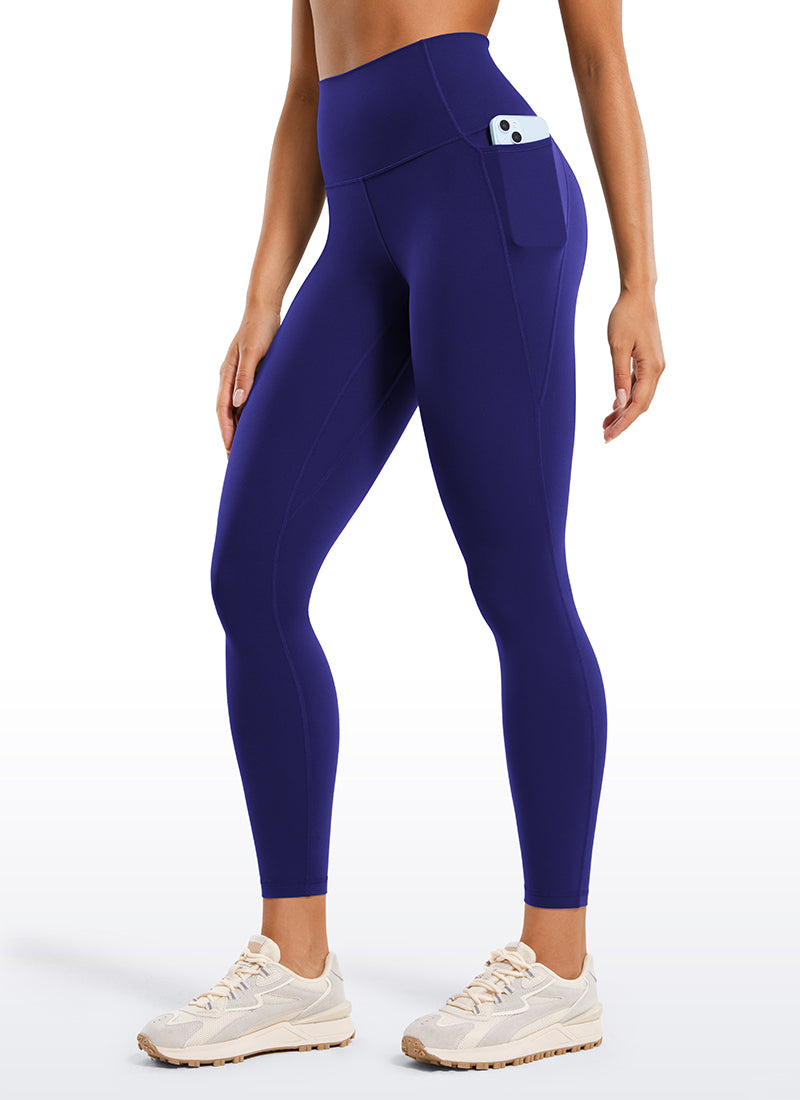 CRZ YOGA Legging Yoga Wanita Model High-Rise dengan Saku " Butterluxe " 25'' Warna Biru Larkspur