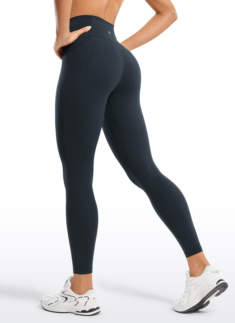 CRZ YOGA Legging Yoga Wanita Model Lounge dengan Pinggang Tinggi dan Saku " Butterluxe " 25'' Warna True Navy