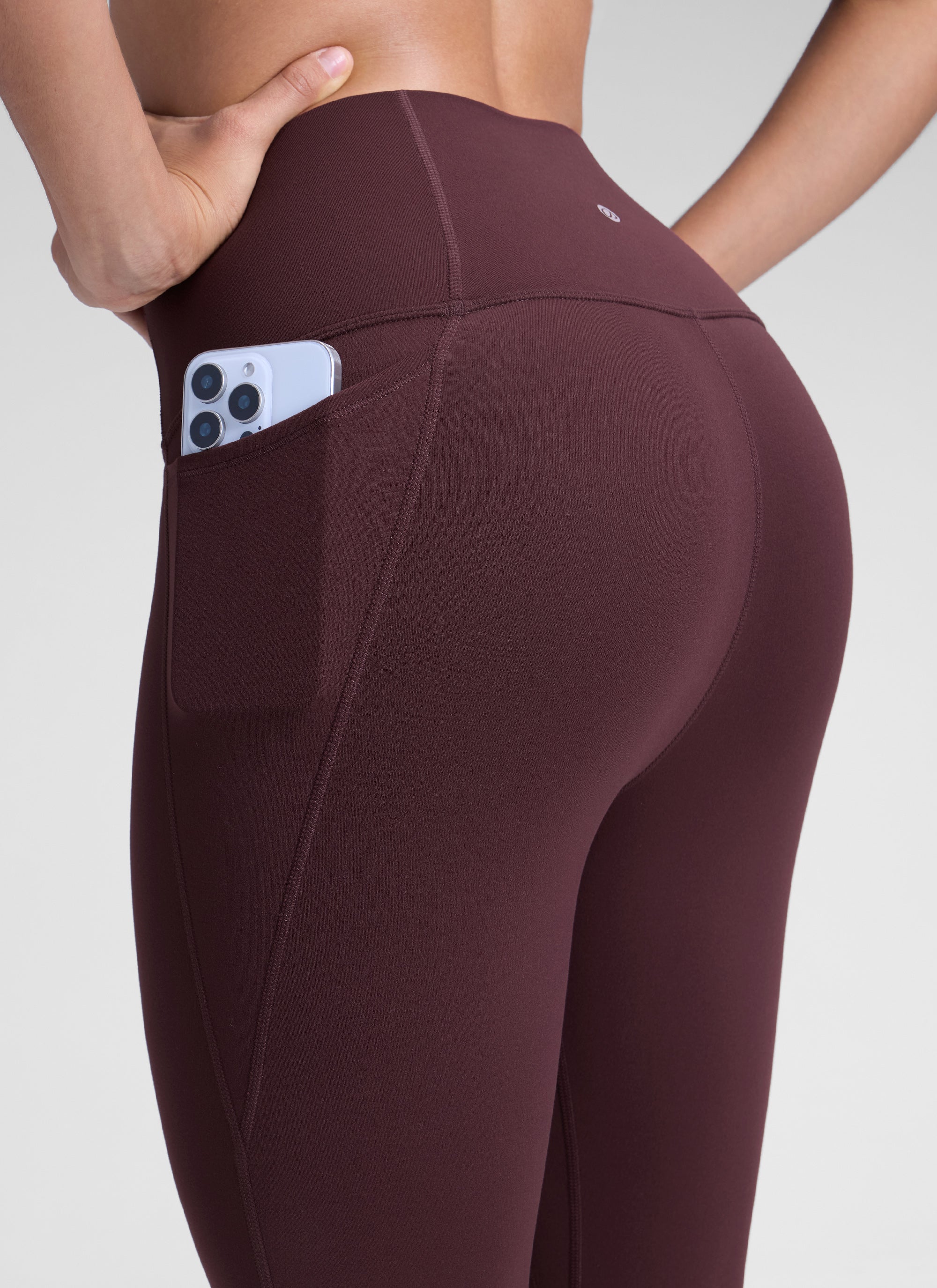 CRZ YOGA Legging Yoga Wanita Model High-Rise dengan Saku " Butterluxe " 25'' Warna Ripe Plum