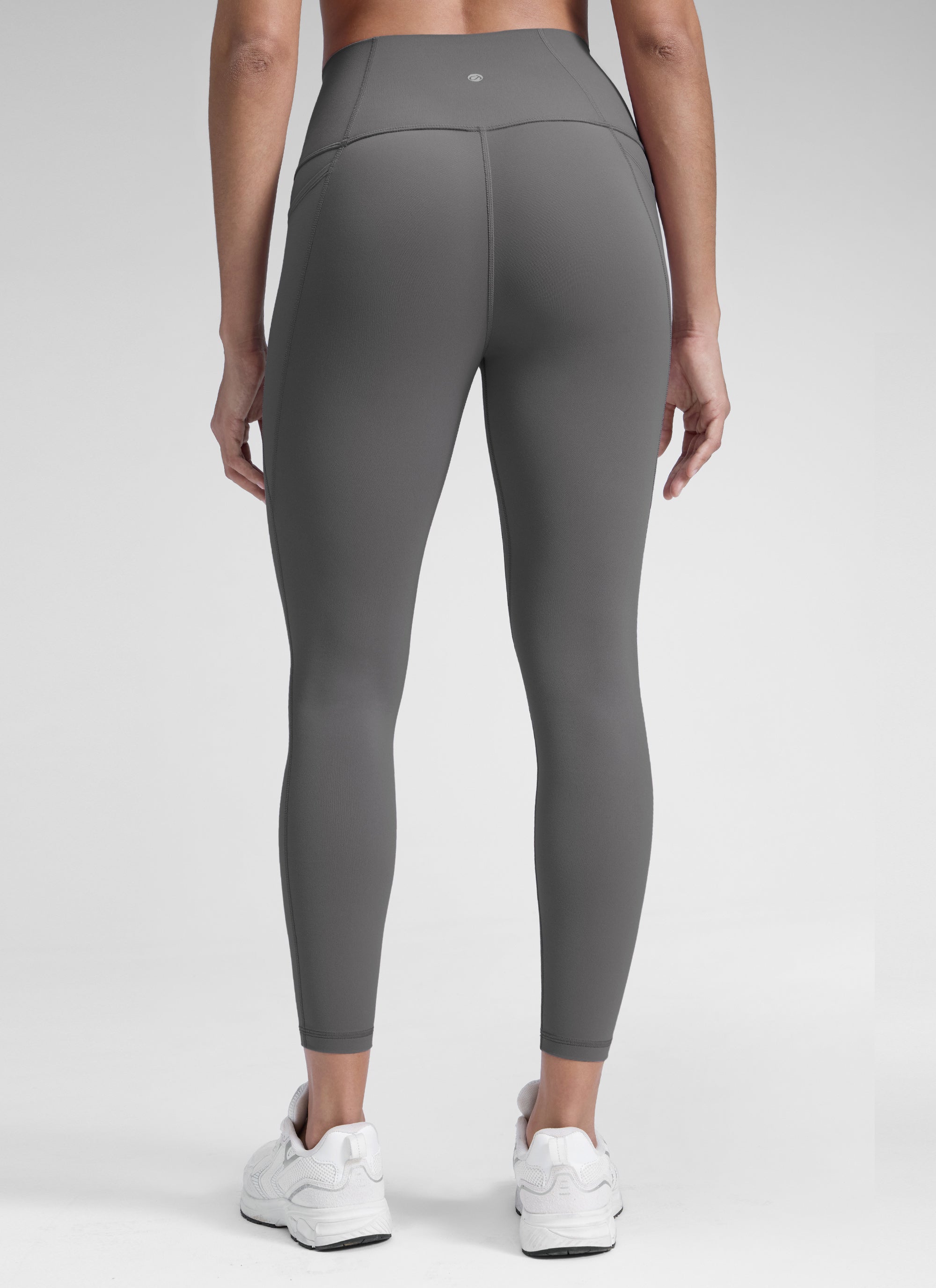 CRZ YOGA Legging Yoga Wanita Model High-Rise dengan Saku " Butterluxe " 25'' Warna Abu-abu Abu-abu