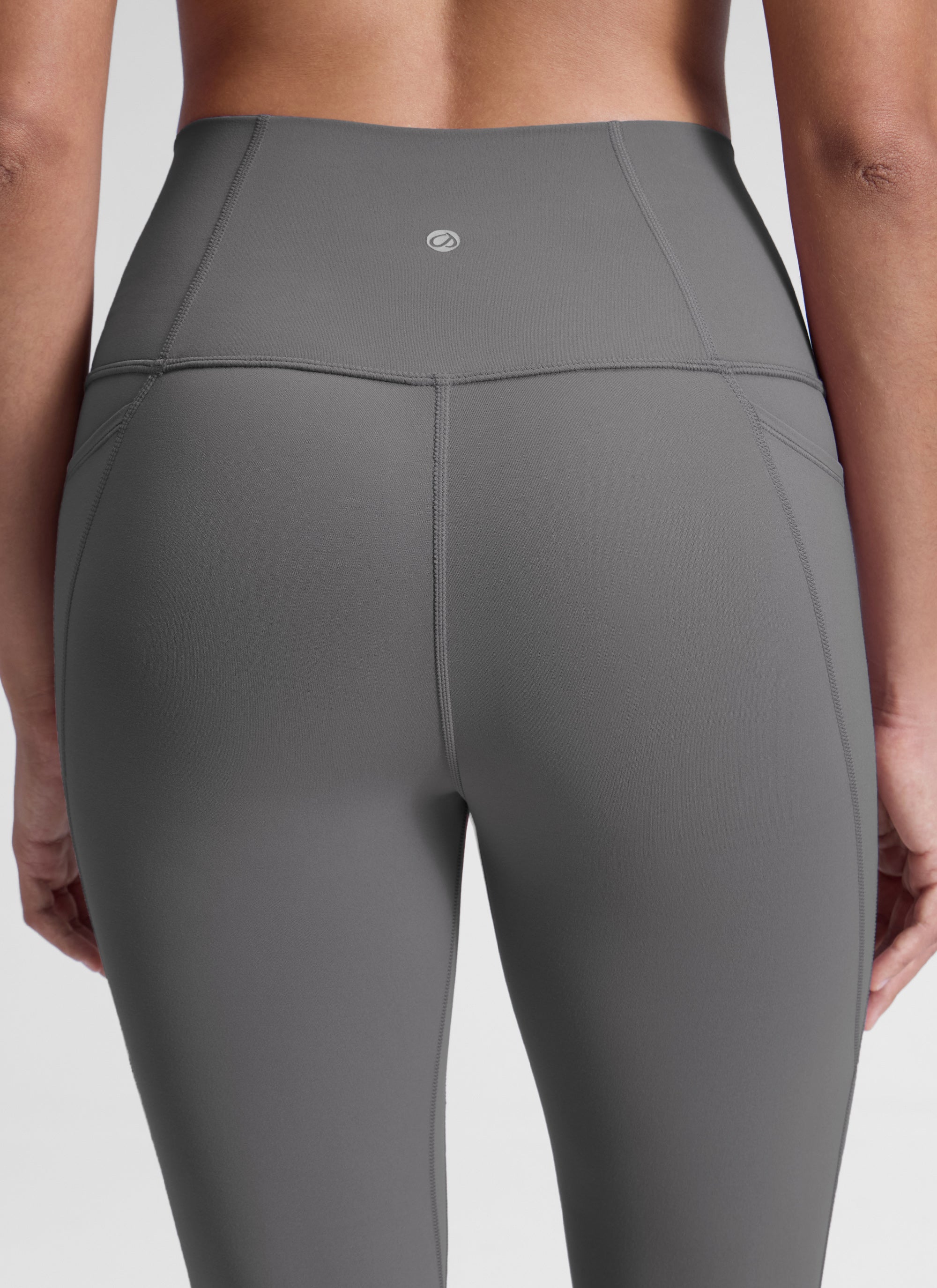 CRZ YOGA Legging Yoga Wanita Model High-Rise dengan Saku " Butterluxe " 25'' Warna Abu-abu Abu-abu
