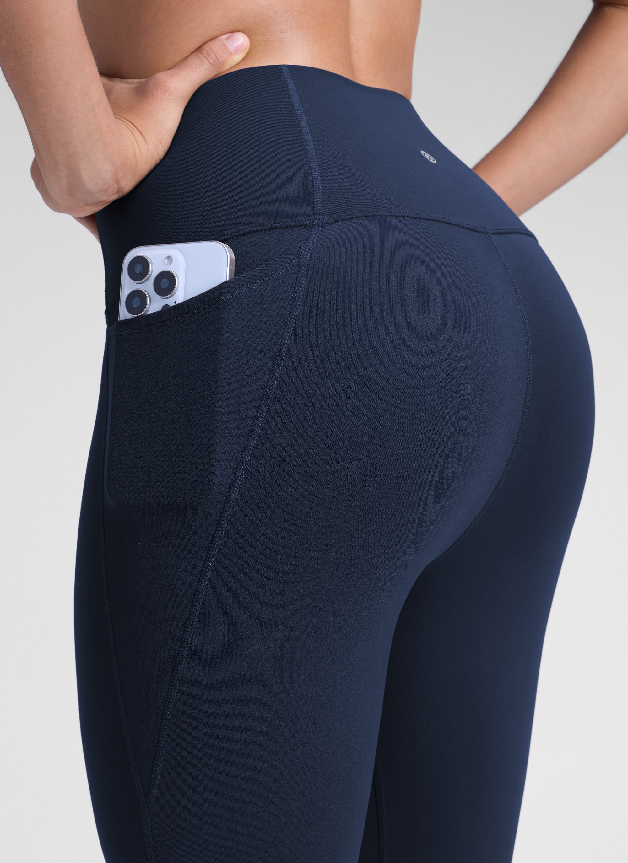 CRZ YOGA Legging Yoga Wanita Model High Rise dengan Kantong " Butterluxe " 25'' Warna Future Navy