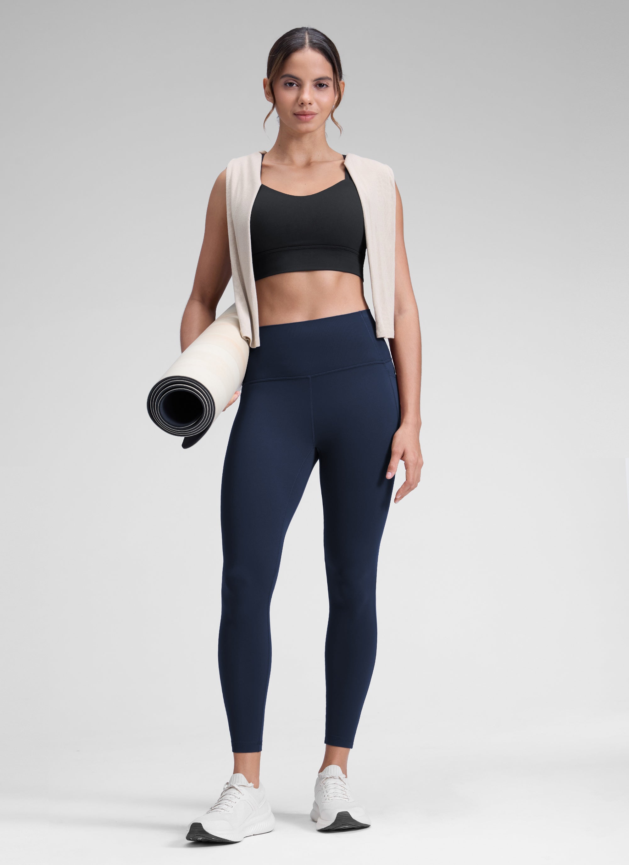 CRZ YOGA Legging Yoga Wanita Model Lounge dengan Pinggang Tinggi dan Saku " Butterluxe " 25'' Warna Future Navy