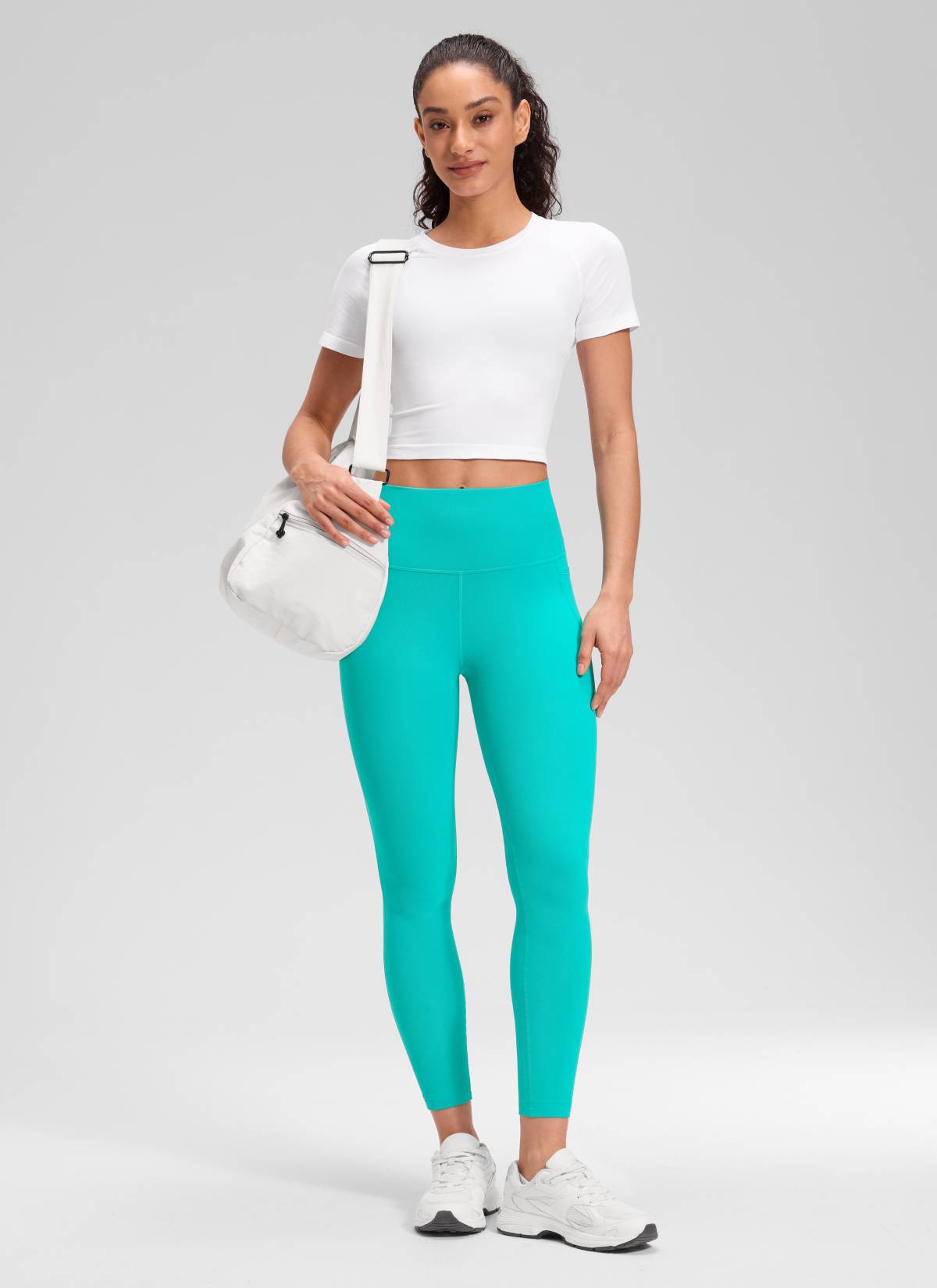 CRZ YOGA Legging Yoga Wanita Model High Rise dengan Kantong " Butterluxe " 25'' Warna Tropics Teal