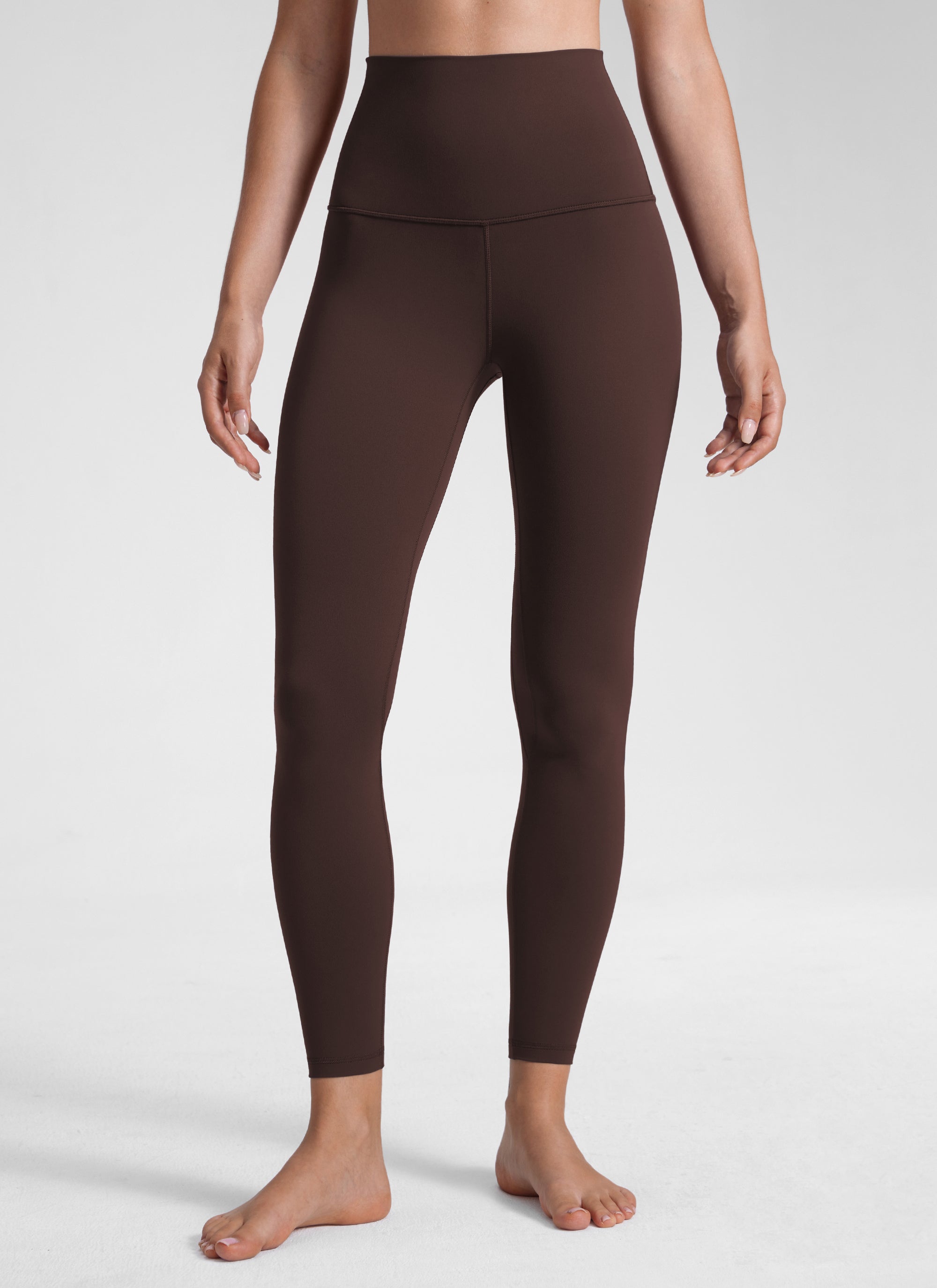 CRZ YOGA Legging Yoga Wanita Model Lounge Super High Rise dengan Desain " Butterluxe " 25'' Warna Hot Fudge Brown
