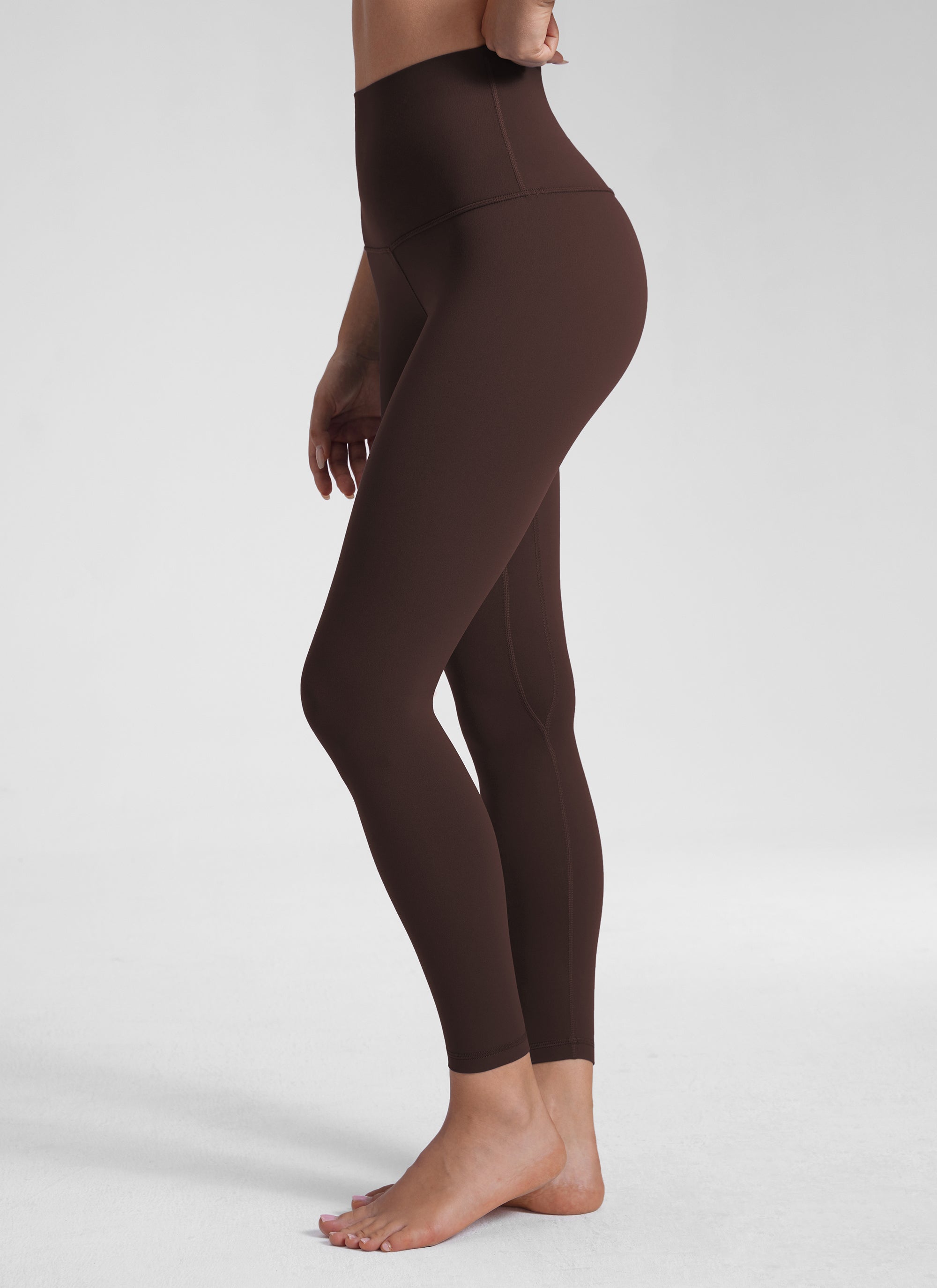 CRZ YOGA Legging Yoga Wanita Model Lounge Super High Rise dengan Desain " Butterluxe " 25'' Warna Hot Fudge Brown