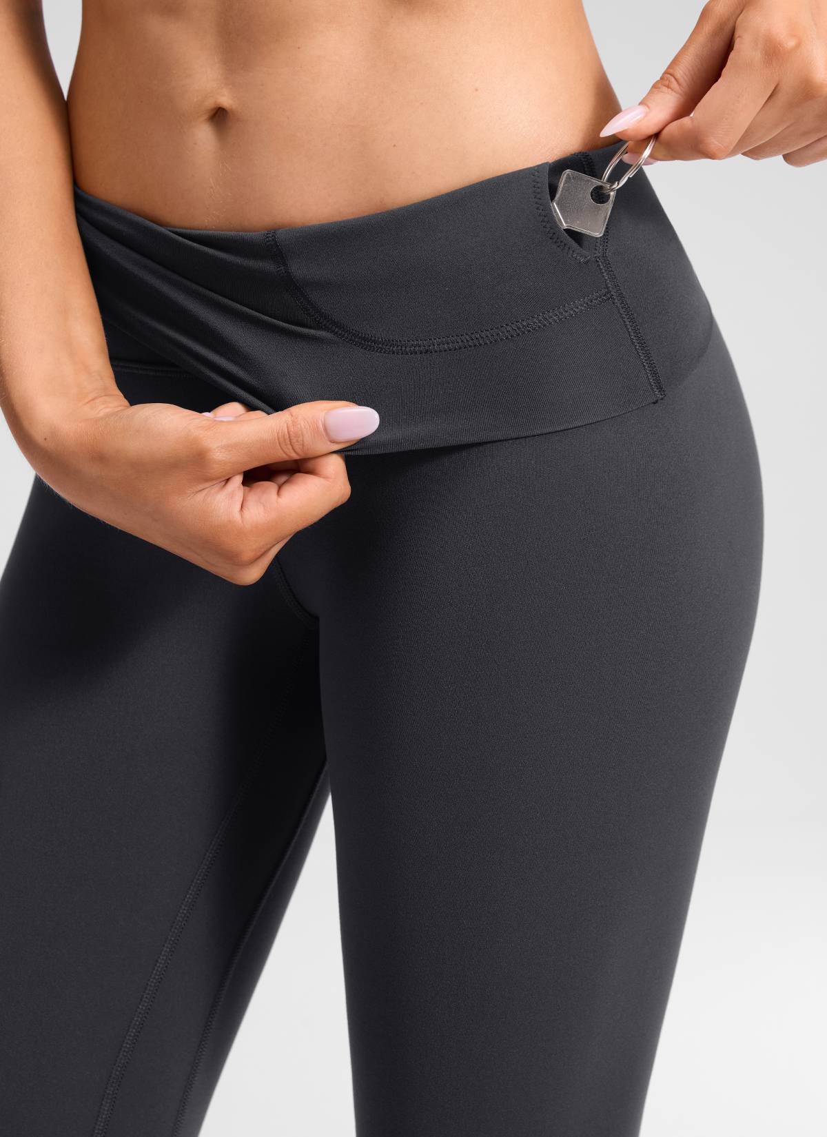 CRZ YOGA Legging Yoga Wanita Model Lounge Super High Rise dengan Desain " Butterluxe " 25'' Warna Mysterious Grey