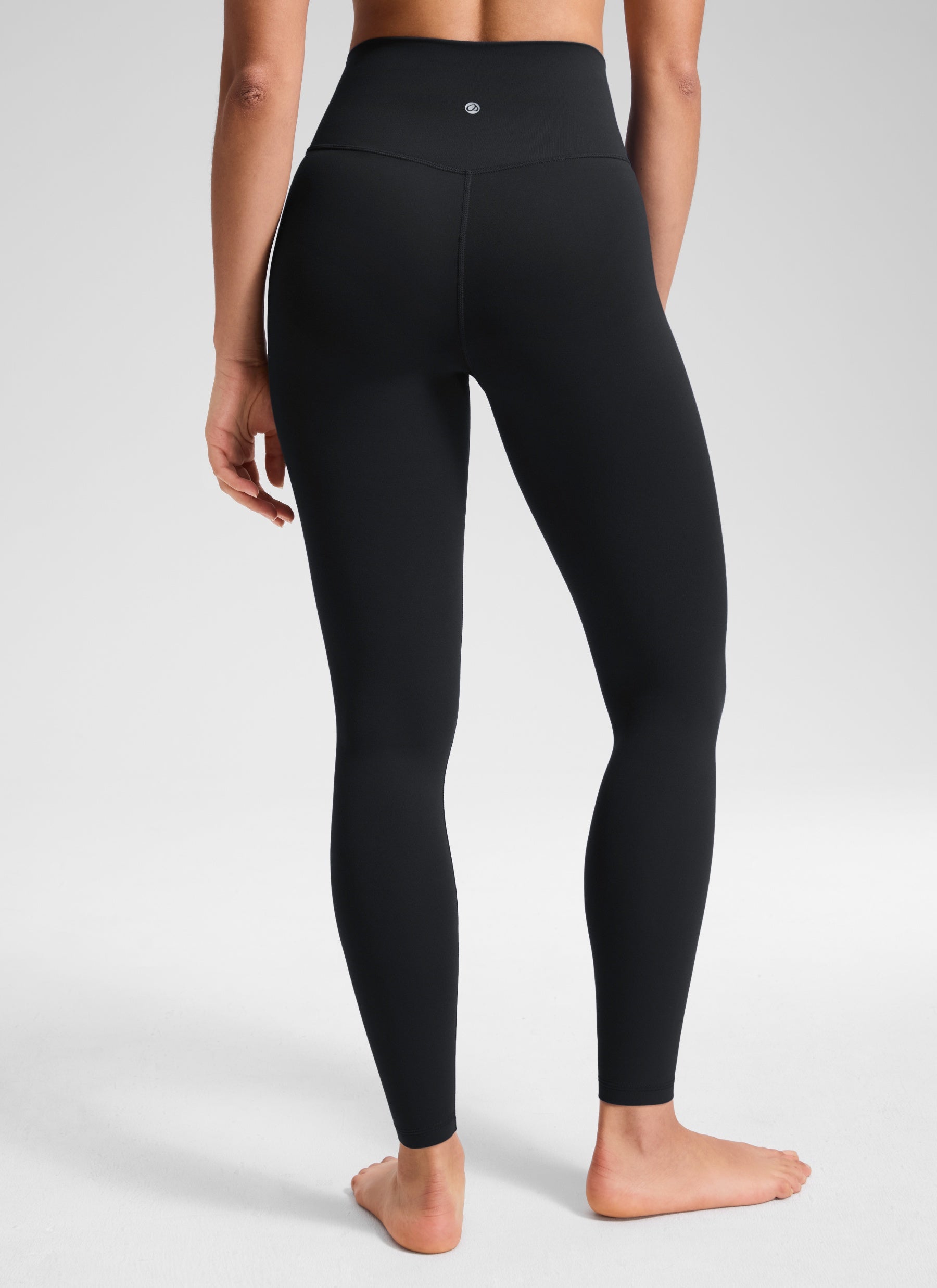 CRZ YOGA Legging Yoga Wanita Model High Rise dengan Desain " Butterluxe " 28'' Pinggang Silang V, Warna Hitam