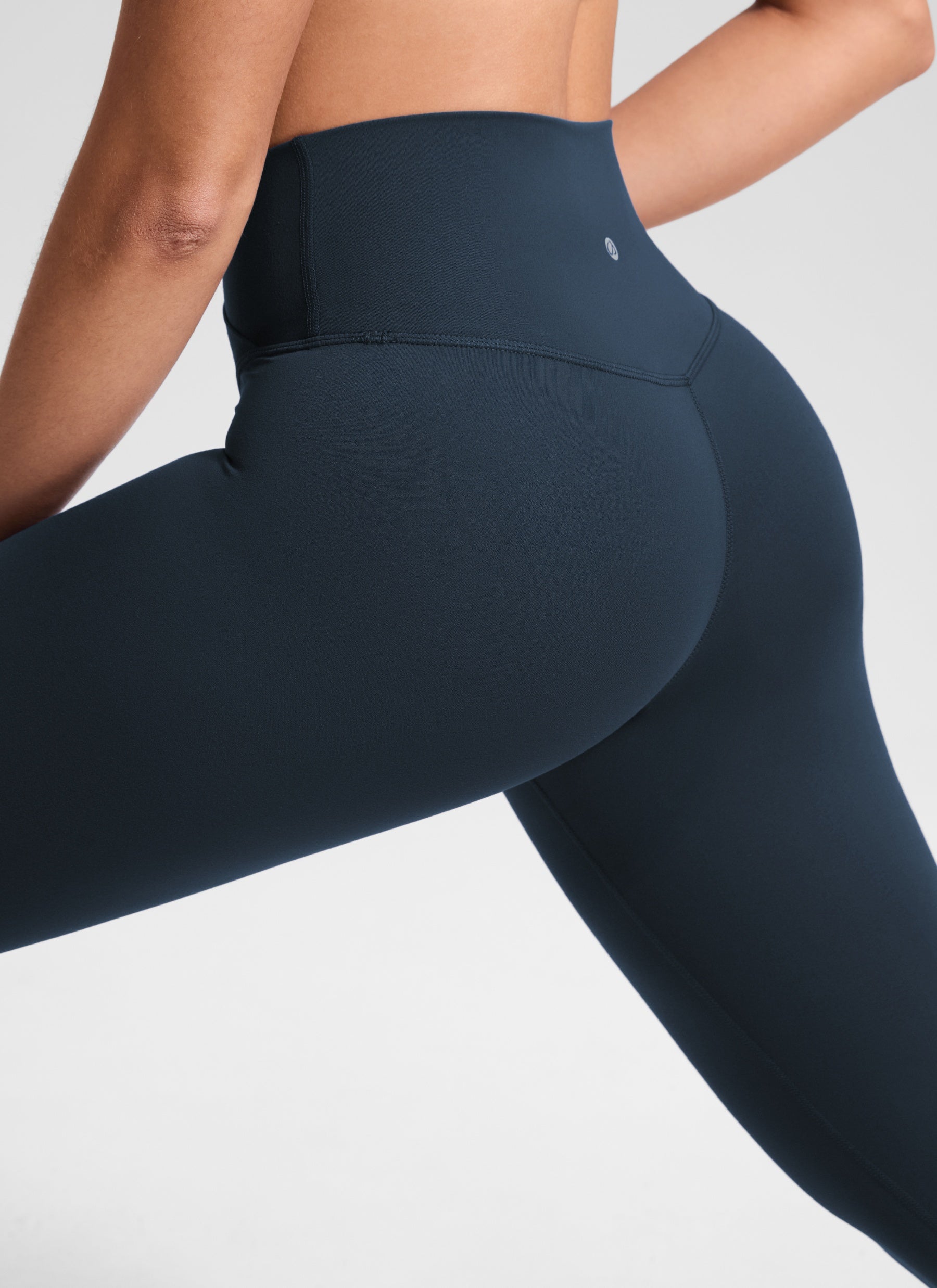 CRZ YOGA Legging Yoga Wanita Model High Rise dengan Desain " Butterluxe " 28'' Pinggang Silang V, Warna True Navy
