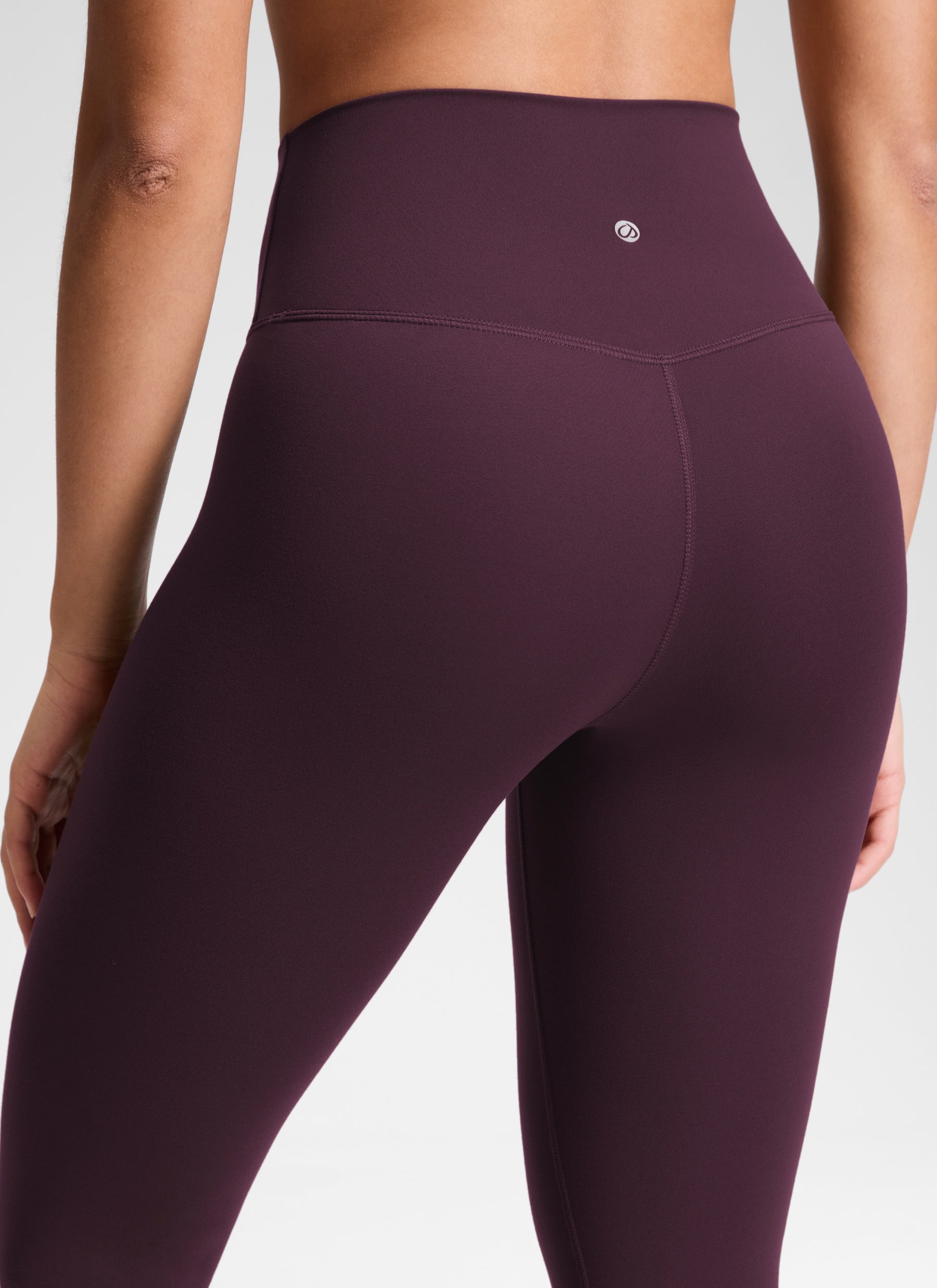 CRZ YOGA Legging Yoga Wanita Model High Rise dengan Desain " Butterluxe " dan Pinggang Silang V 28'' Warna Ungu Tua