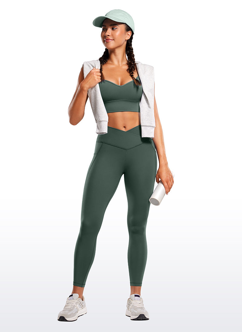 CRZ YOGA Butterluxe Legging Wanita dengan Potongan Silang di Pinggang dan Kantong 25