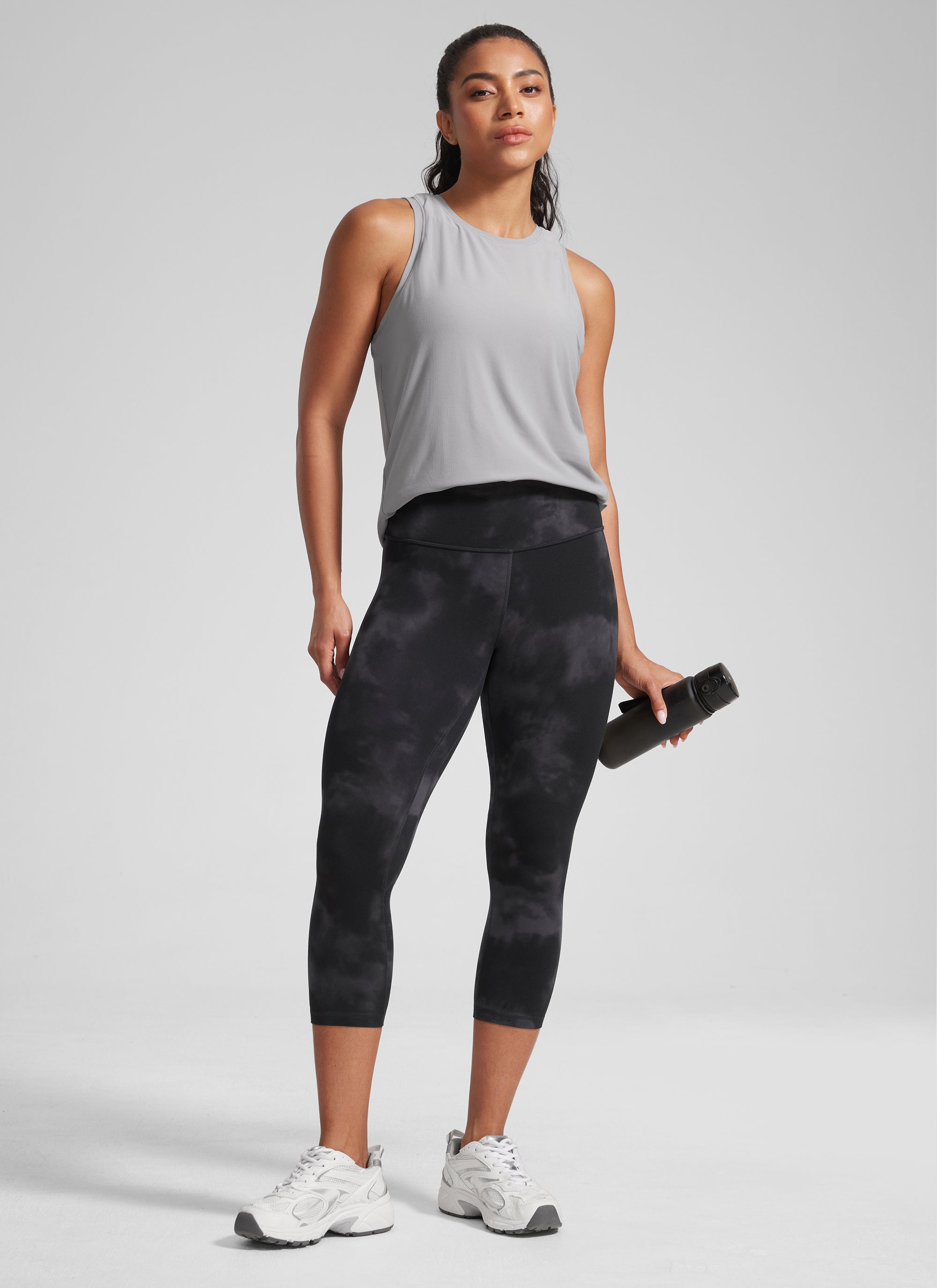 CRZ YOGA Legging Olahraga Capri Pinggang Tinggi untuk Wanita 21