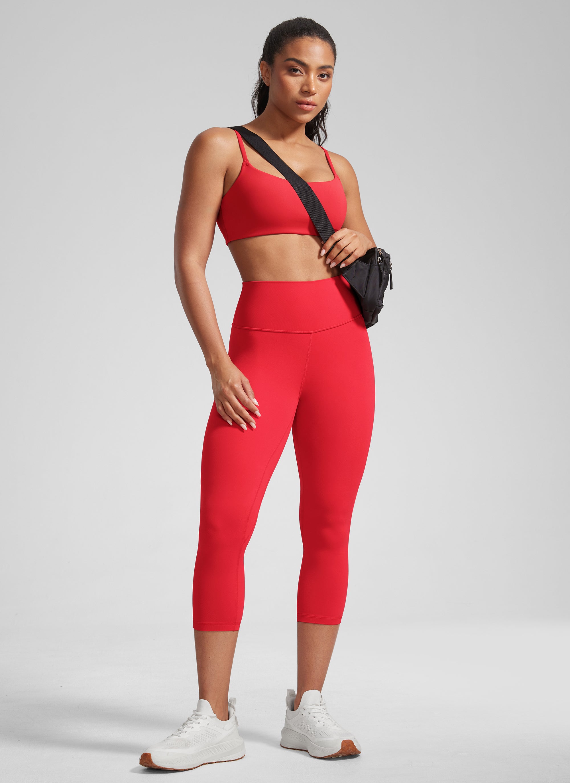 CRZ YOGA Legging Olahraga Capri Pinggang Tinggi untuk Wanita 21