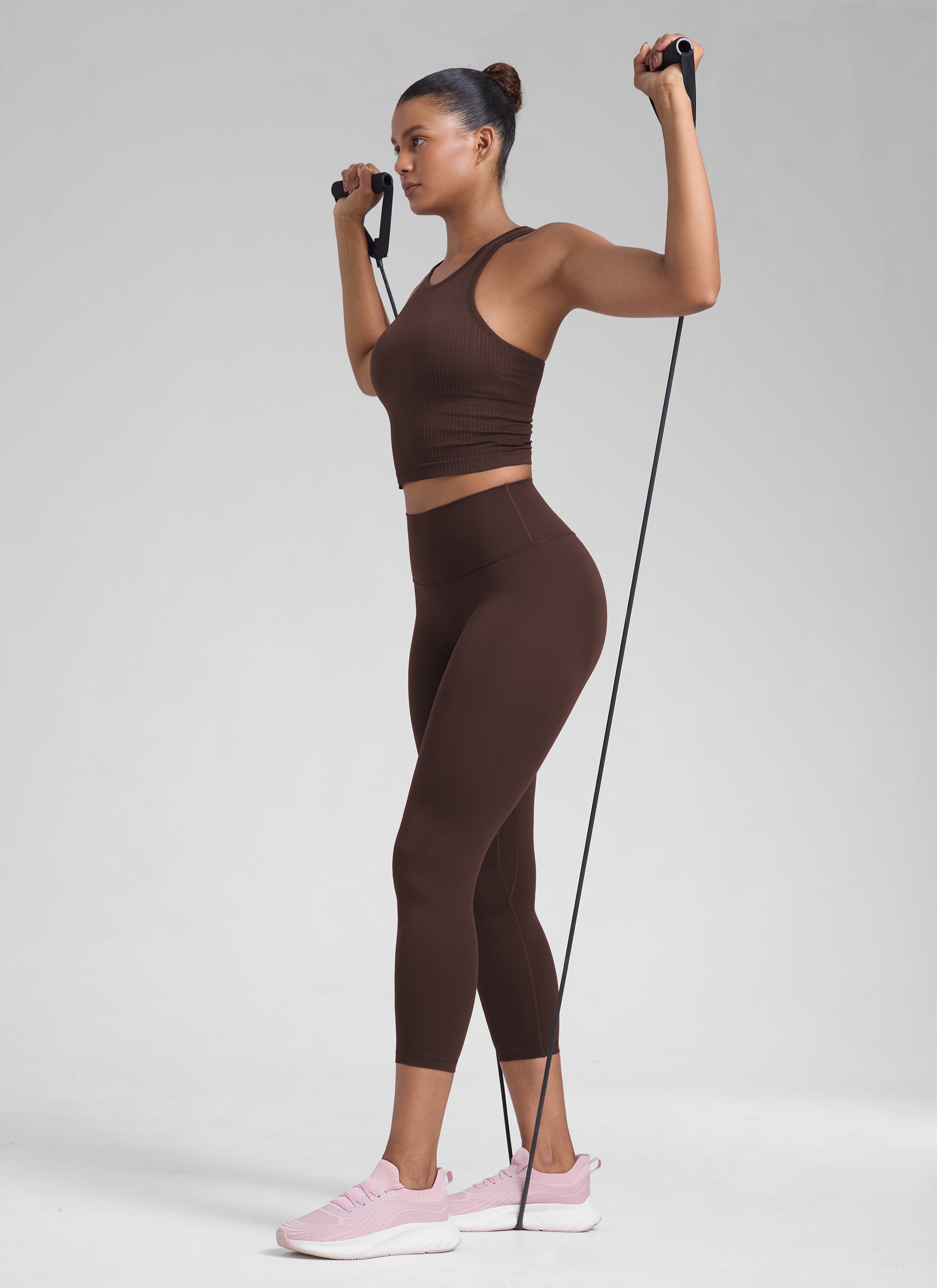 CRZ YOGA Legging Olahraga Capri Pinggang Tinggi untuk Wanita 23