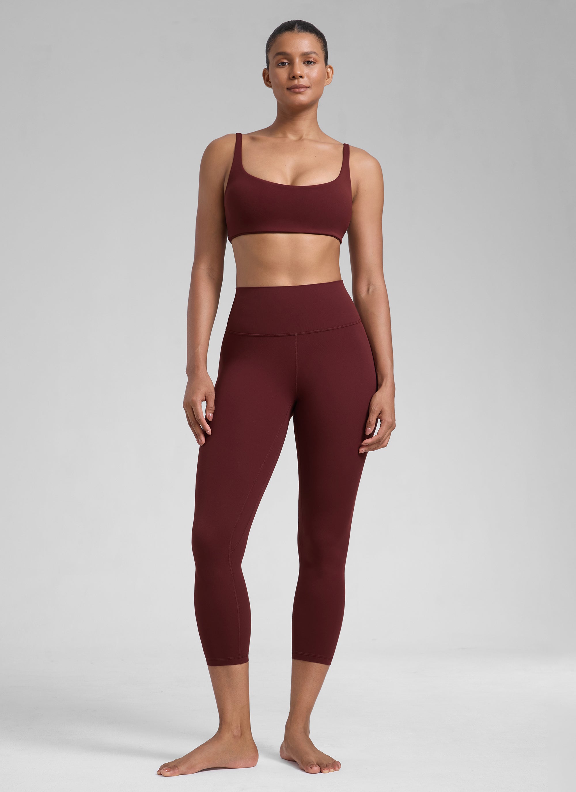 CRZ YOGA Legging Olahraga Capri Pinggang Tinggi untuk Wanita 23