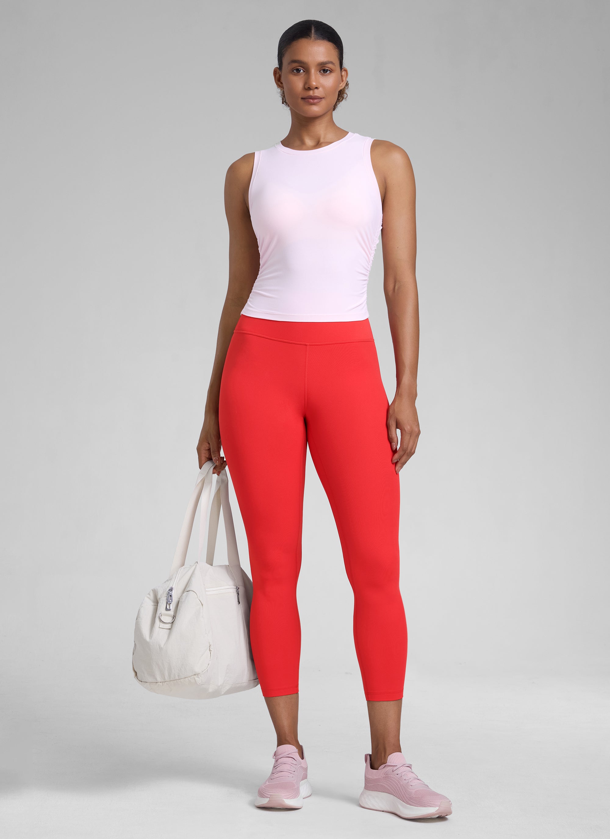 CRZ YOGA Legging Olahraga Capri Pinggang Tinggi untuk Wanita 23