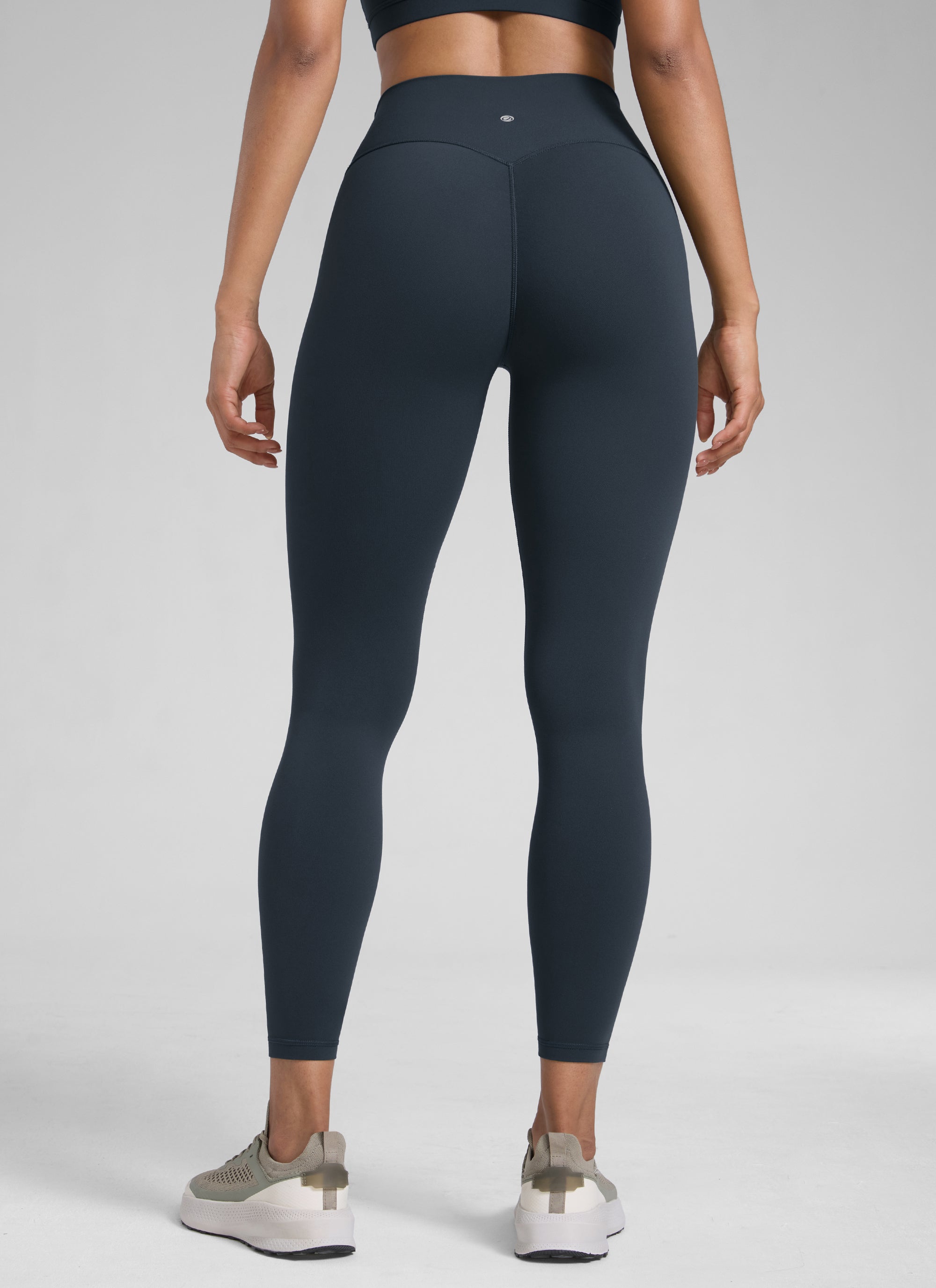 CRZ YOGA Legging Wanita dengan Potongan Tinggi " Butterlift " yang Menonjolkan Bokong, Tanpa Jahitan Depan, Warna True Navy