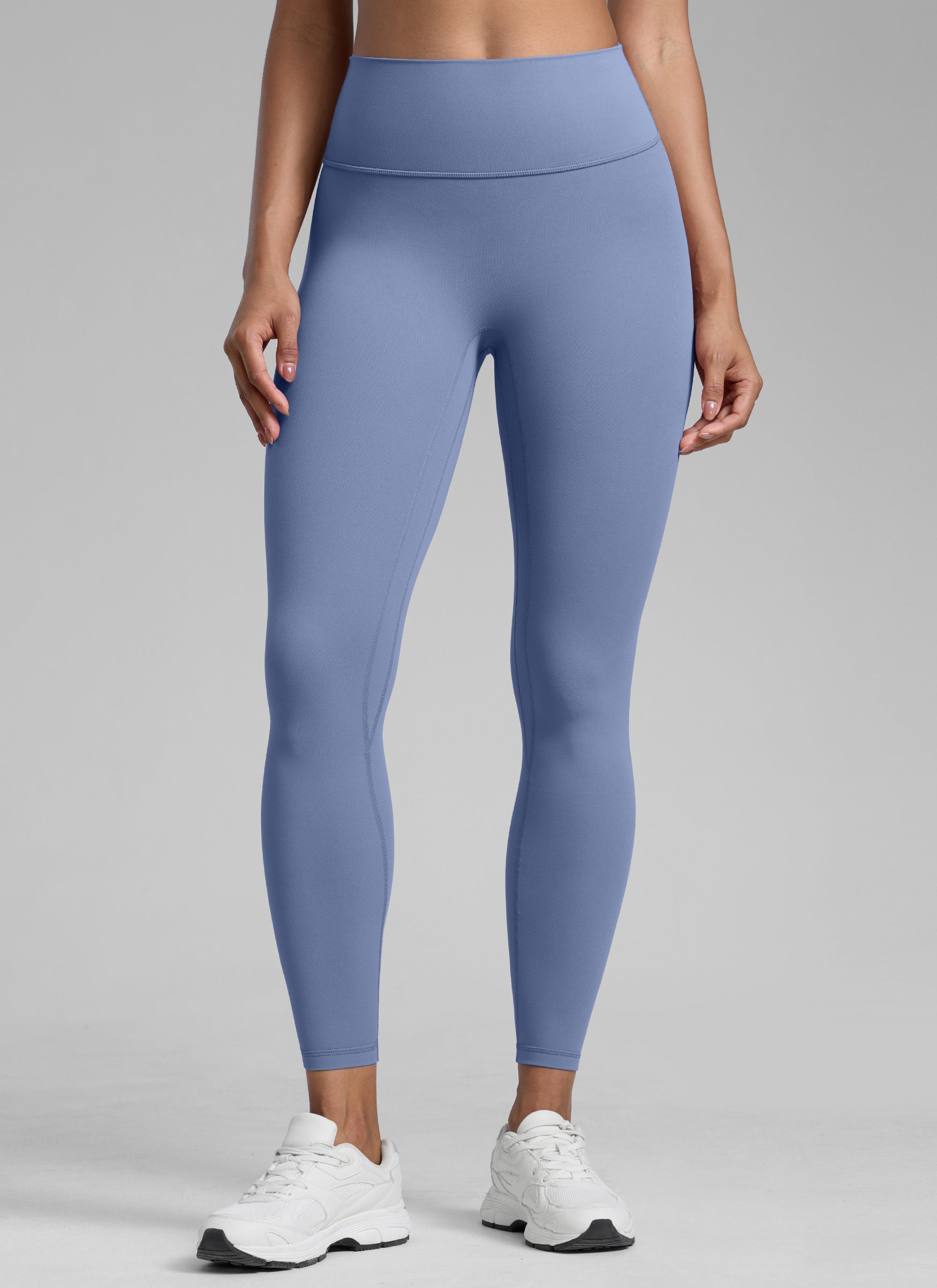 CRZ YOGA Legging Wanita dengan Potongan Tinggi " Butterlift " yang Menonjolkan Bokong, Tanpa Jahitan Depan, Warna Oasis Blue