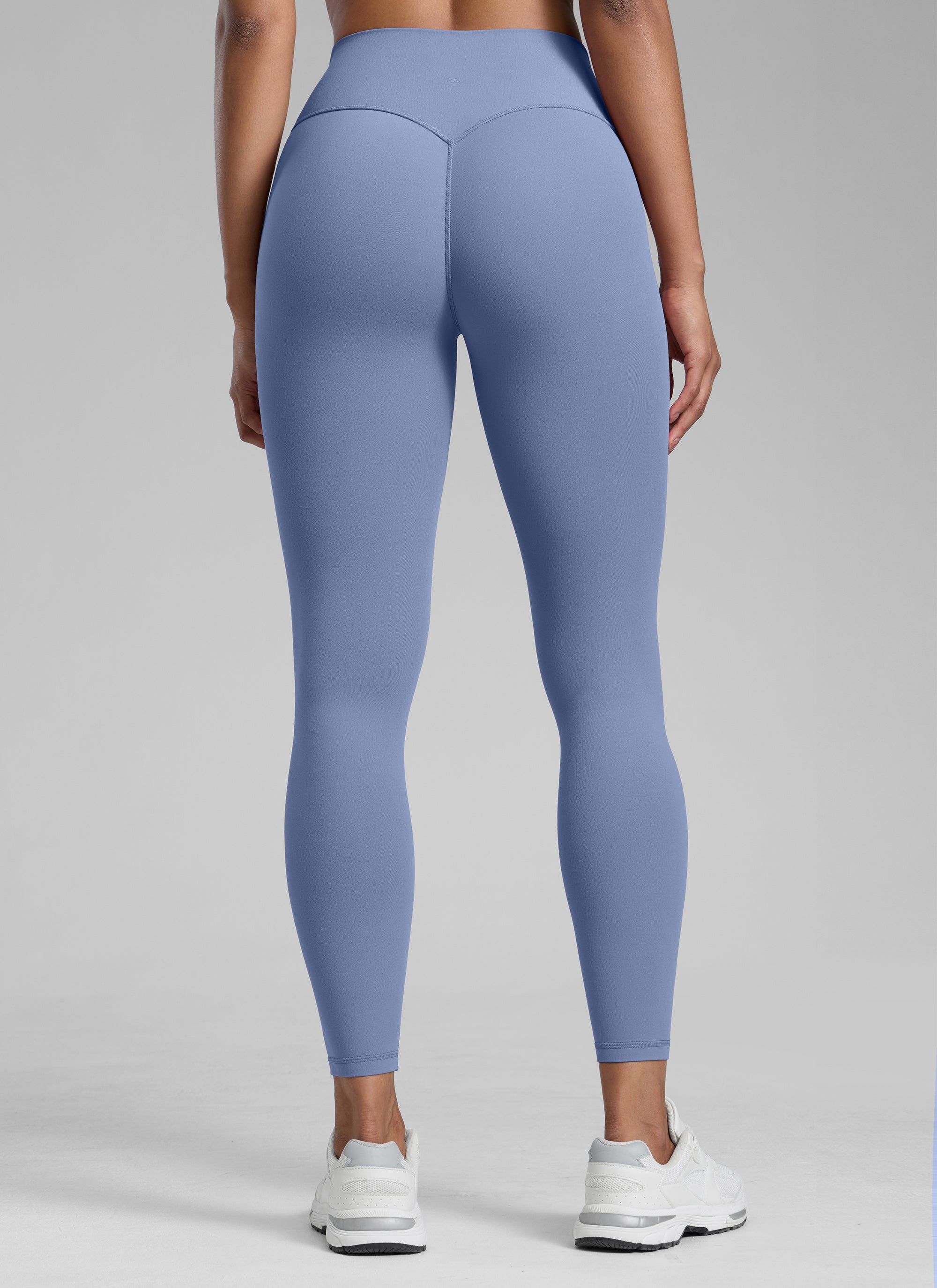 CRZ YOGA Legging Wanita dengan Potongan Tinggi " Butterlift " yang Menonjolkan Bokong, Tanpa Jahitan Depan, Warna Oasis Blue