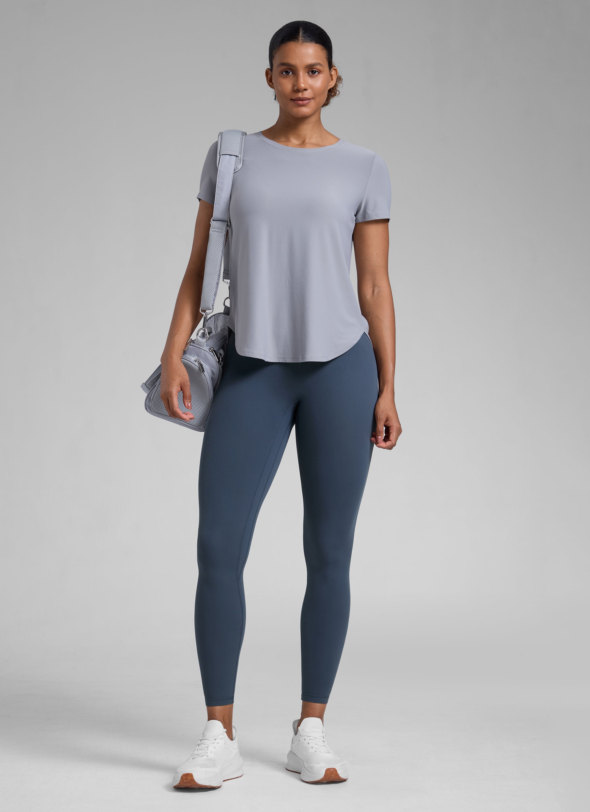CRZ YOGA Legging Wanita dengan Potongan Tinggi " Butterlift " yang Menonjolkan Bokong, Tanpa Jahitan Depan, Stelindigo