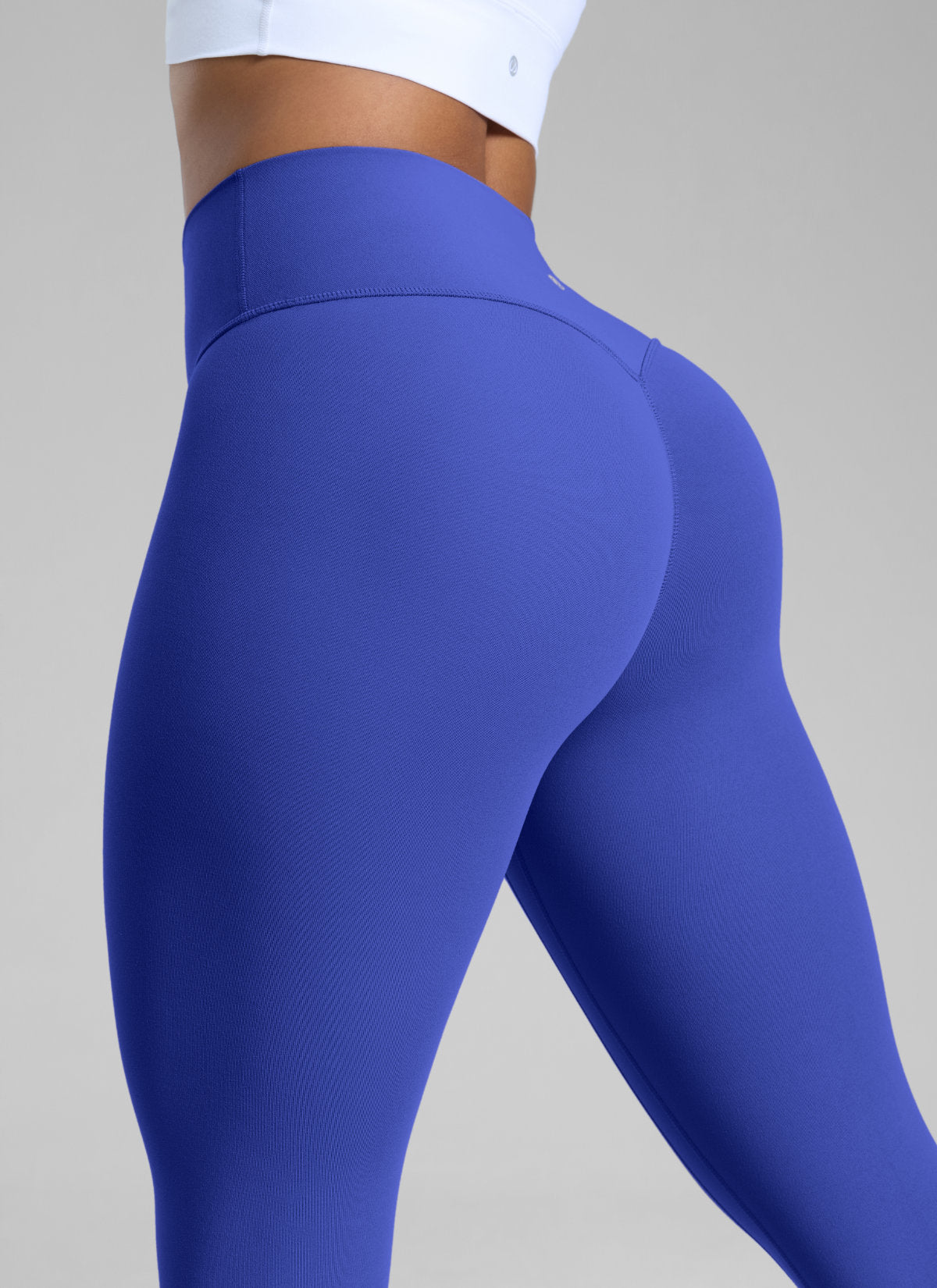CRZ YOGA Legging Wanita dengan Potongan Tinggi dan Efek Scrunch di Bagian Bokong ( Butterlift ) Tanpa Jahitan Depan, Warna Biru Kerajaan