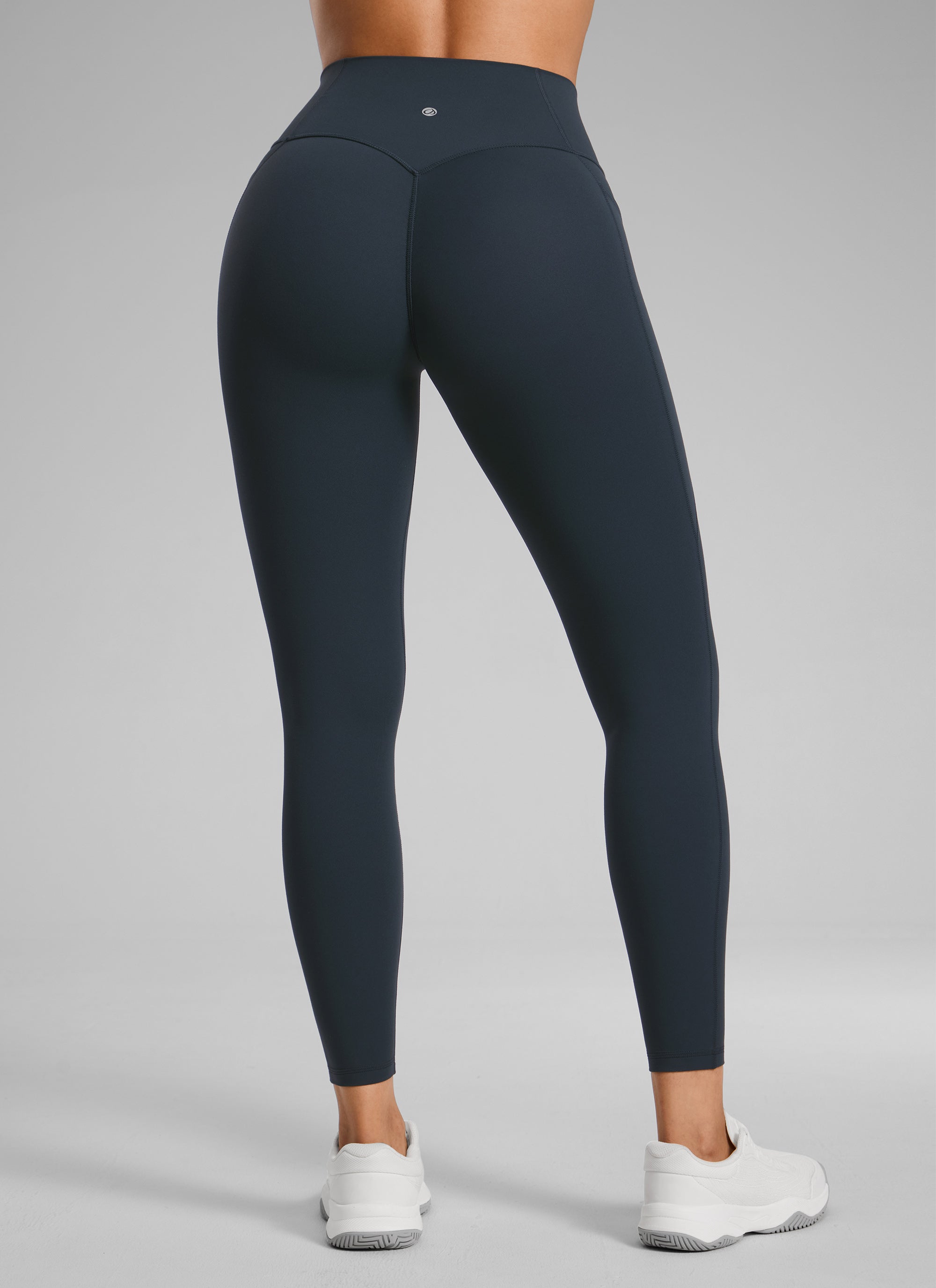 CRZ YOGA Legging Wanita " Butterlift " dengan Pinggang Tinggi, Tanpa Jahitan Depan, dan Kantong, Warna True Navy