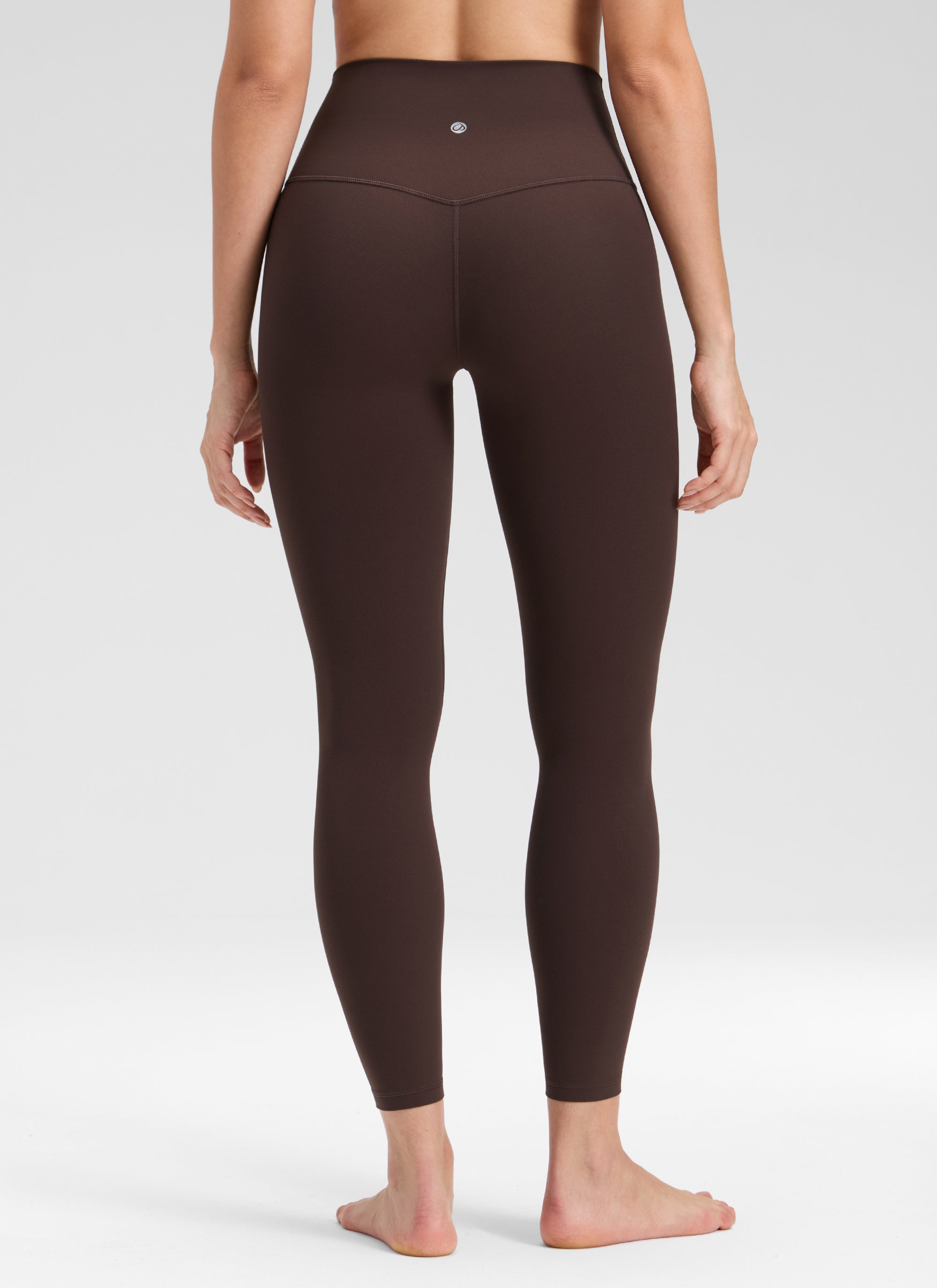 CRZ YOGA Legging Yoga Wanita " Butterluxe " dengan Pinggang Tinggi dan Tanpa Jahitan Depan, Panjang 25 inci, Warna Cokelat Hot Fudge