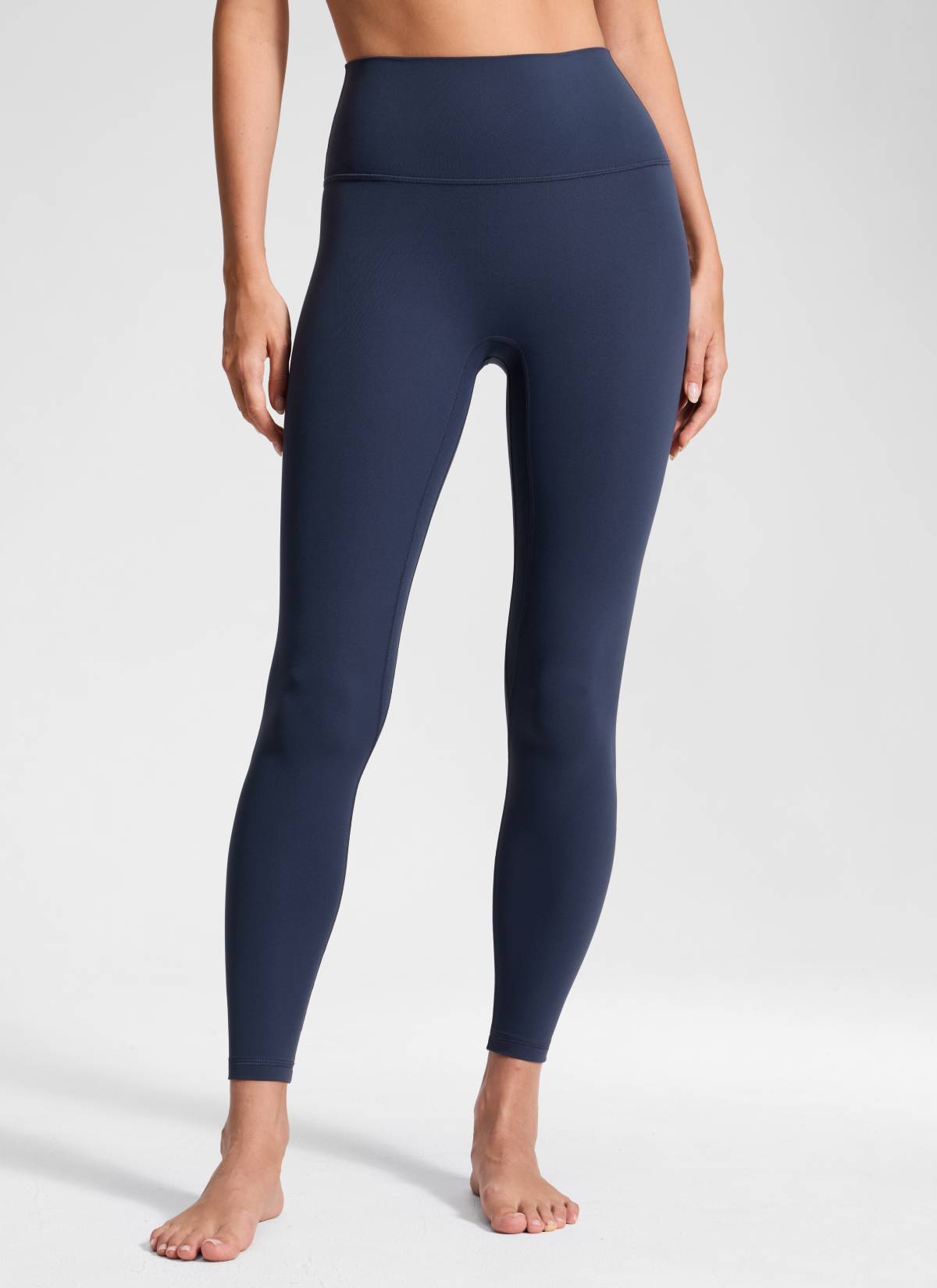 CRZ YOGA Legging Yoga Wanita " Butterluxe " dengan Pinggang Tinggi dan Tanpa Jahitan Depan, Panjang 25 inci, Warna Club Blue