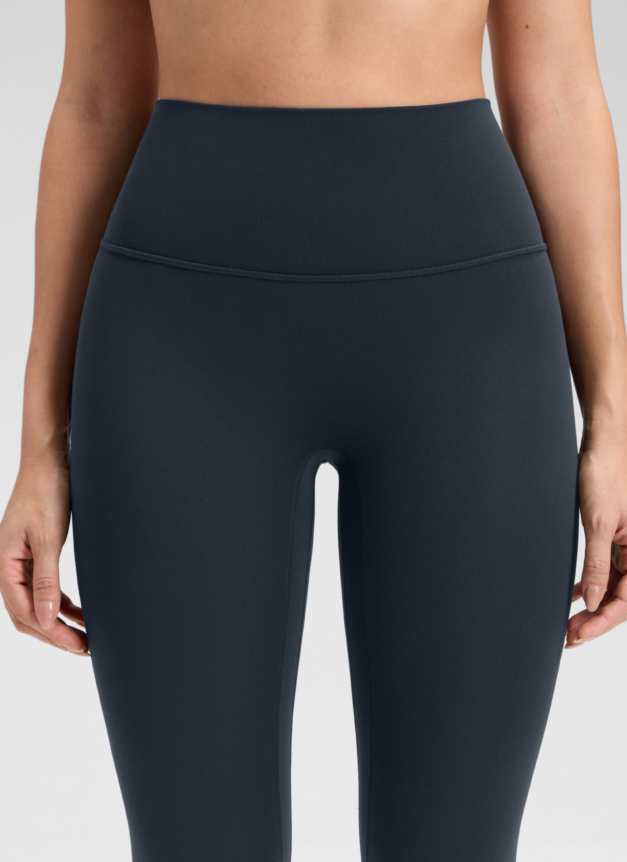 CRZ YOGA Legging Yoga Wanita " Butterluxe " dengan Pinggang Tinggi dan Tanpa Jahitan Depan, Panjang 25 inci, Warna True Navy