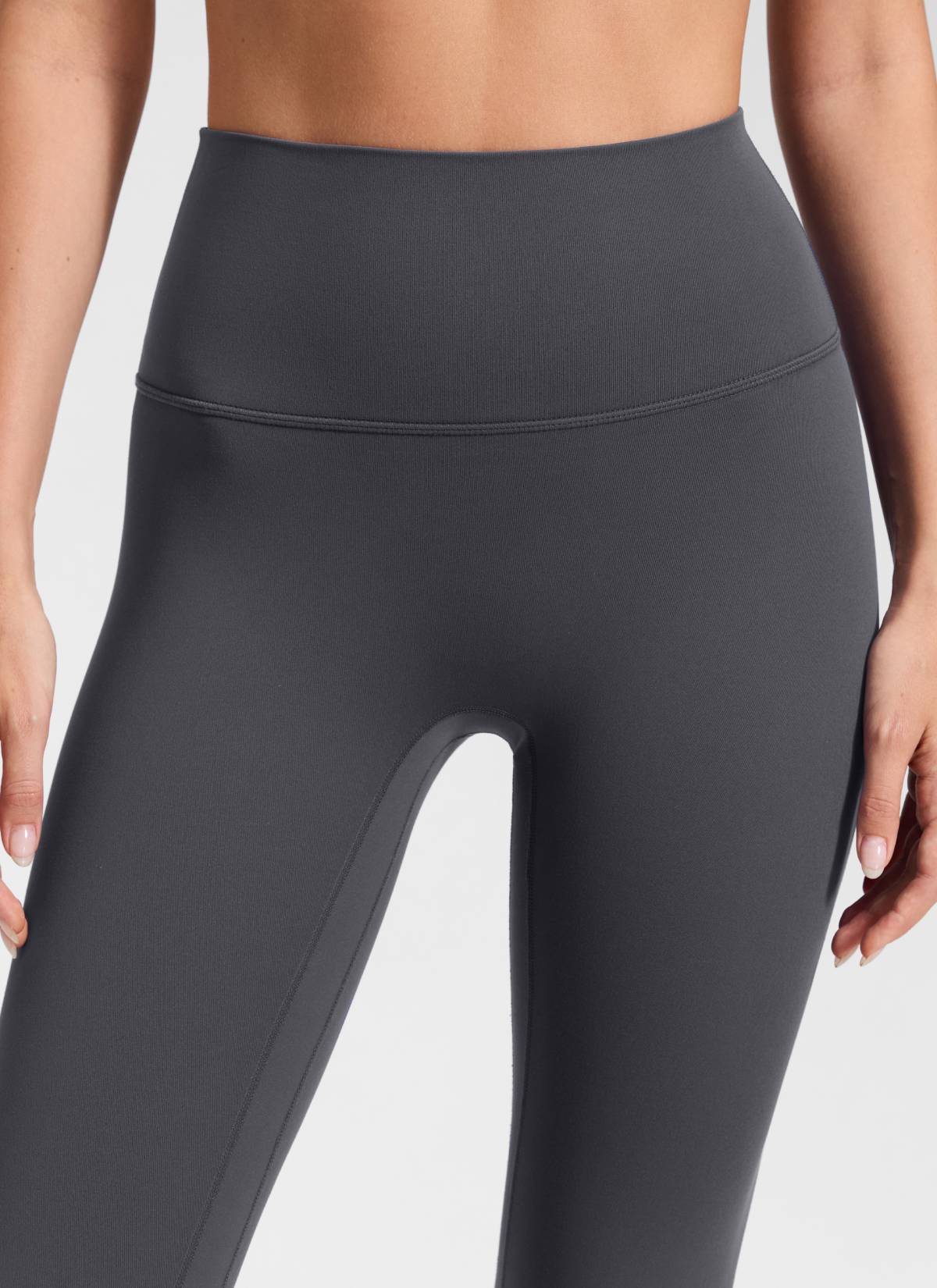 CRZ YOGA Legging Yoga Wanita dengan Pinggang Tinggi dan Tanpa Jahitan Depan " Butterluxe " 25'' Abu-abu Grafit