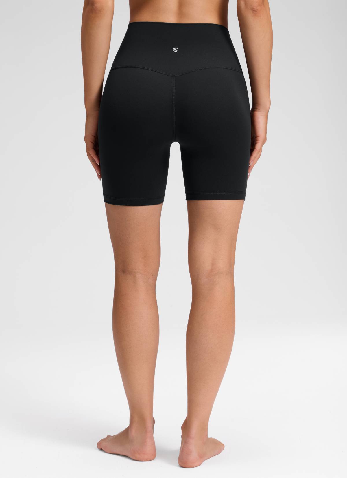 CRZ YOGA Celana Pendek Yoga Wanita " Butterluxe " dengan Pinggang Tinggi dan Tanpa Jahitan Depan, Ukuran 6