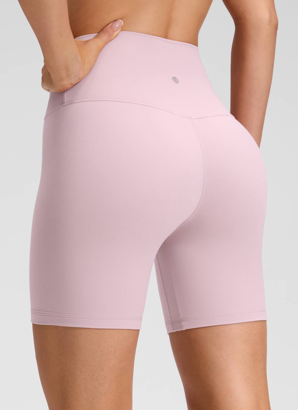 CRZ YOGA Celana Pendek Yoga Wanita " Butterluxe " dengan Pinggang Tinggi dan Tanpa Jahitan Depan, Ukuran 6