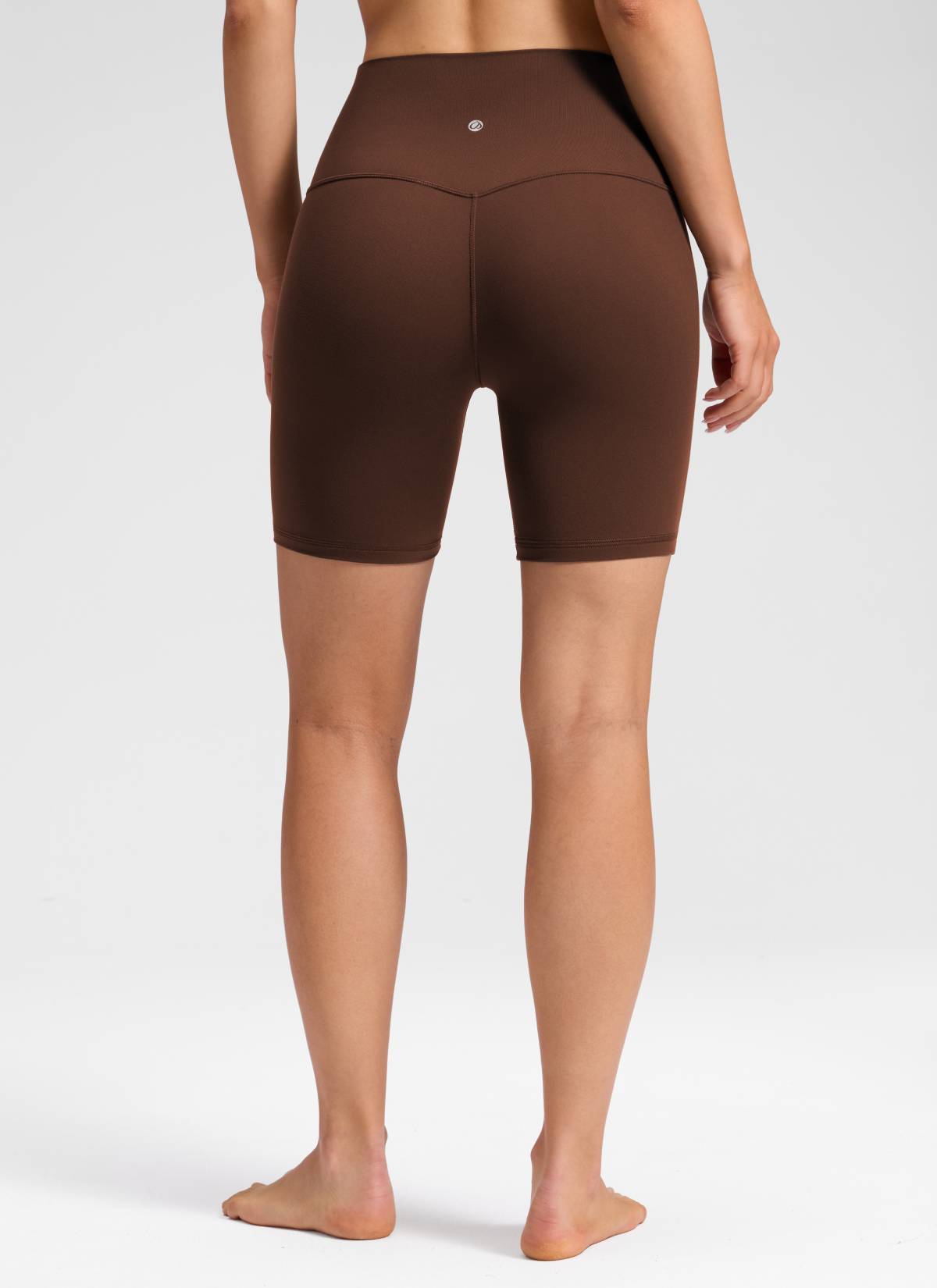 CRZ YOGA Celana Pendek Yoga Wanita " Butterluxe " dengan Pinggang Tinggi dan Tanpa Jahitan Depan, Ukuran 6