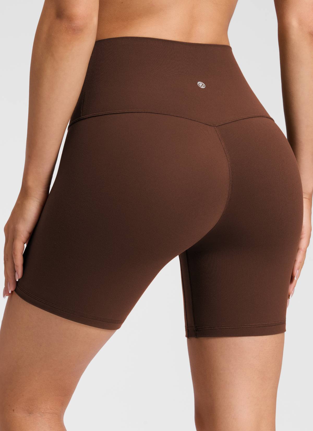CRZ YOGA Celana Pendek Yoga Wanita " Butterluxe " dengan Pinggang Tinggi dan Tanpa Jahitan Depan, Ukuran 6