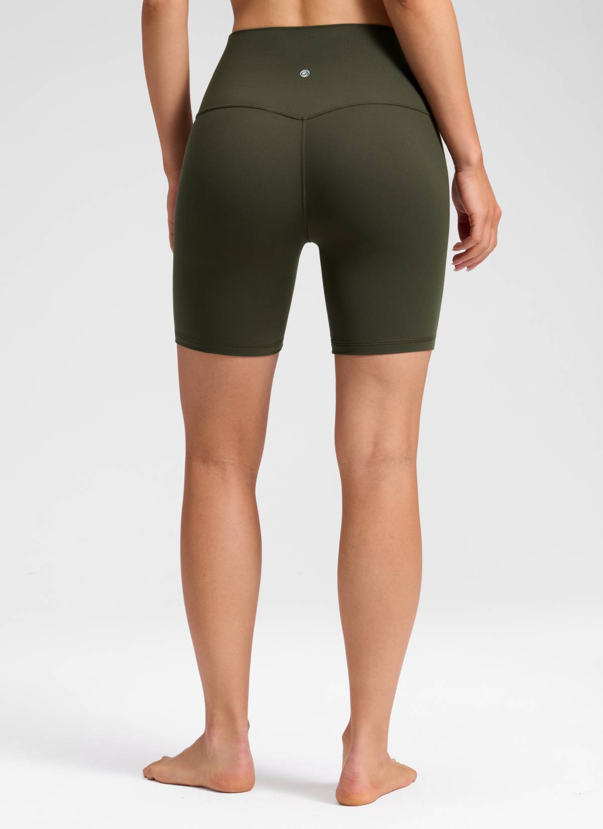 CRZ YOGA Celana Pendek Yoga Wanita " Butterluxe " dengan Pinggang Tinggi dan Tanpa Jahitan Depan, Ukuran 6