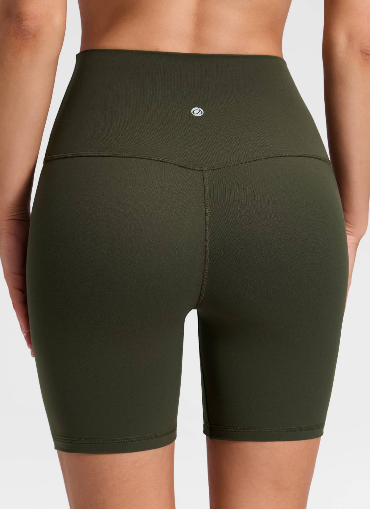 CRZ YOGA Celana Pendek Yoga Wanita " Butterluxe " dengan Pinggang Tinggi dan Tanpa Jahitan Depan, Ukuran 6