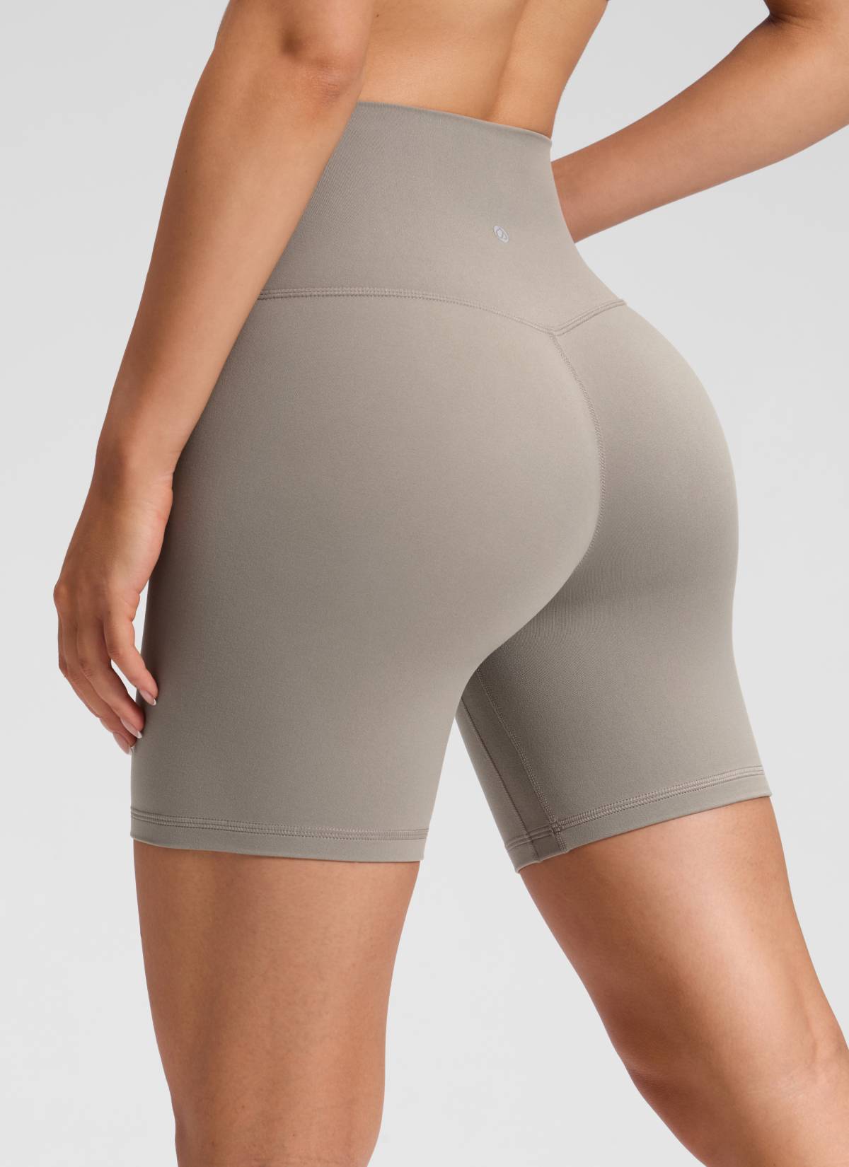 CRZ YOGA Celana Pendek Yoga Wanita " Butterluxe " dengan Pinggang Tinggi dan Tanpa Jahitan Depan, Ukuran 6
