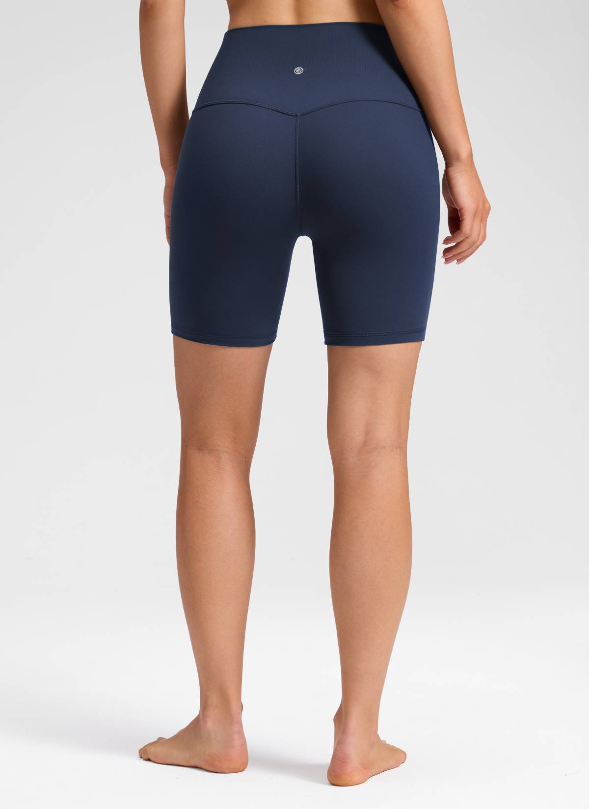 CRZ YOGA Celana Pendek Yoga Wanita " Butterluxe " dengan Pinggang Tinggi dan Tanpa Jahitan Depan, Ukuran 6