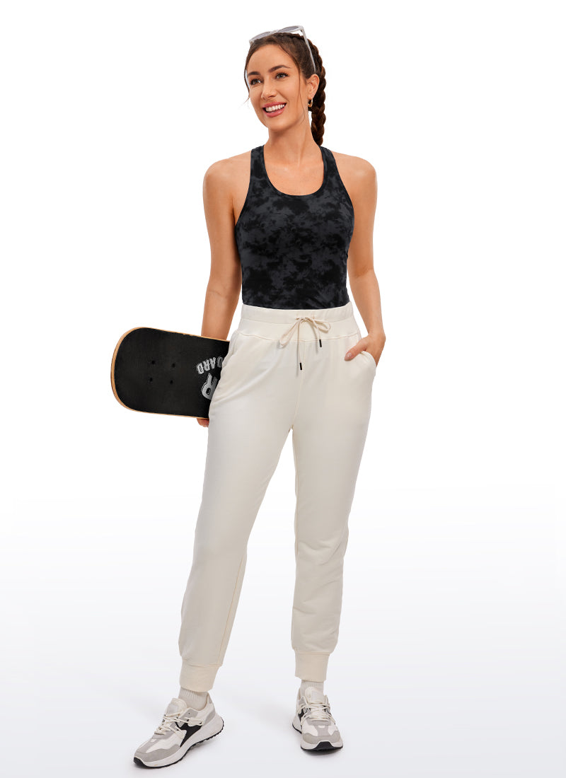 CRZ YOGA Women's Yoga Slim Fit Tops Butterluxe Tank Racerback Tie Dye Smoke Ink