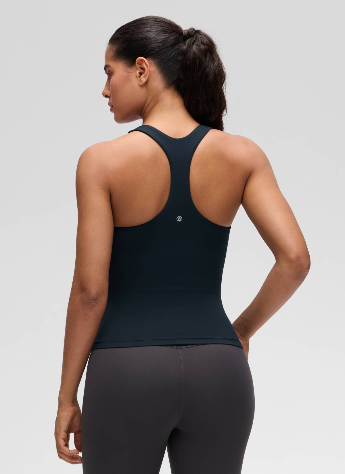 CRZ YOGA Atasan Yoga Wanita Model Ketat Butterluxe Tank Top dengan Bra Terintegrasi Warna True Navy