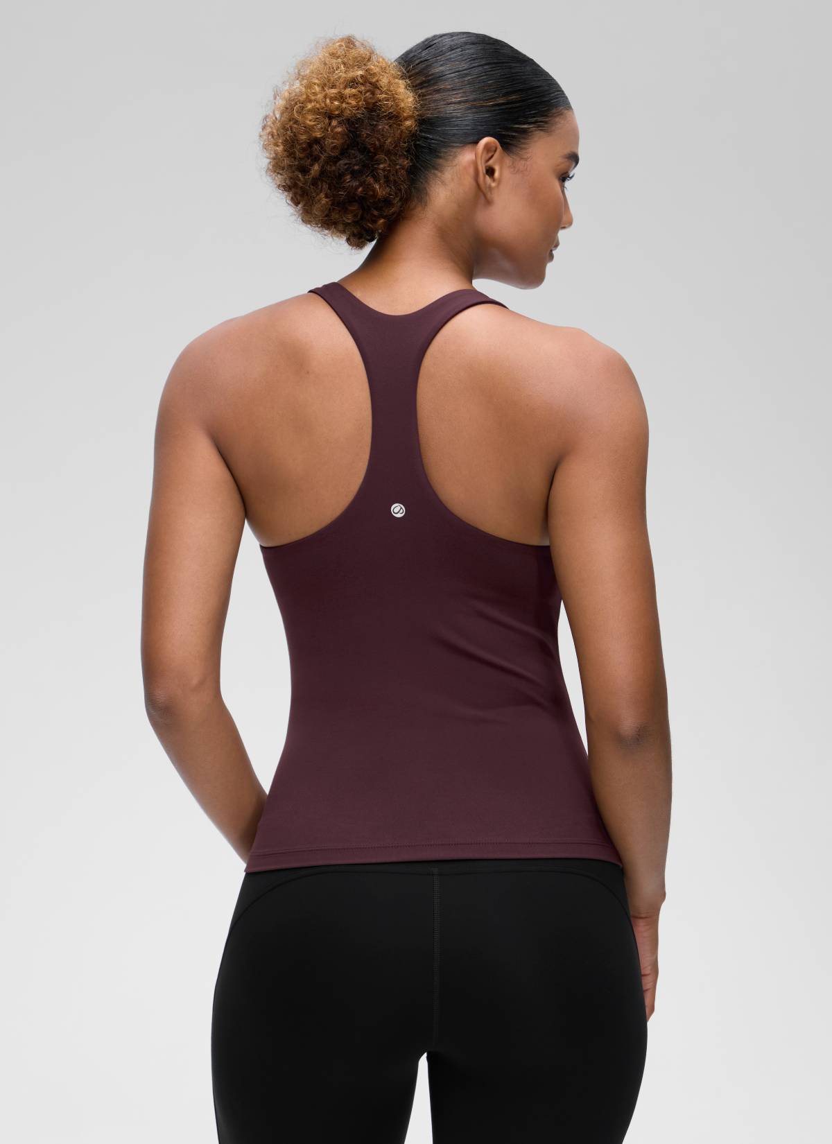 CRZ YOGA Atasan Yoga Wanita Model Ketat Butterluxe Tank Top dengan Bra Terintegrasi Warna Ripe Plum